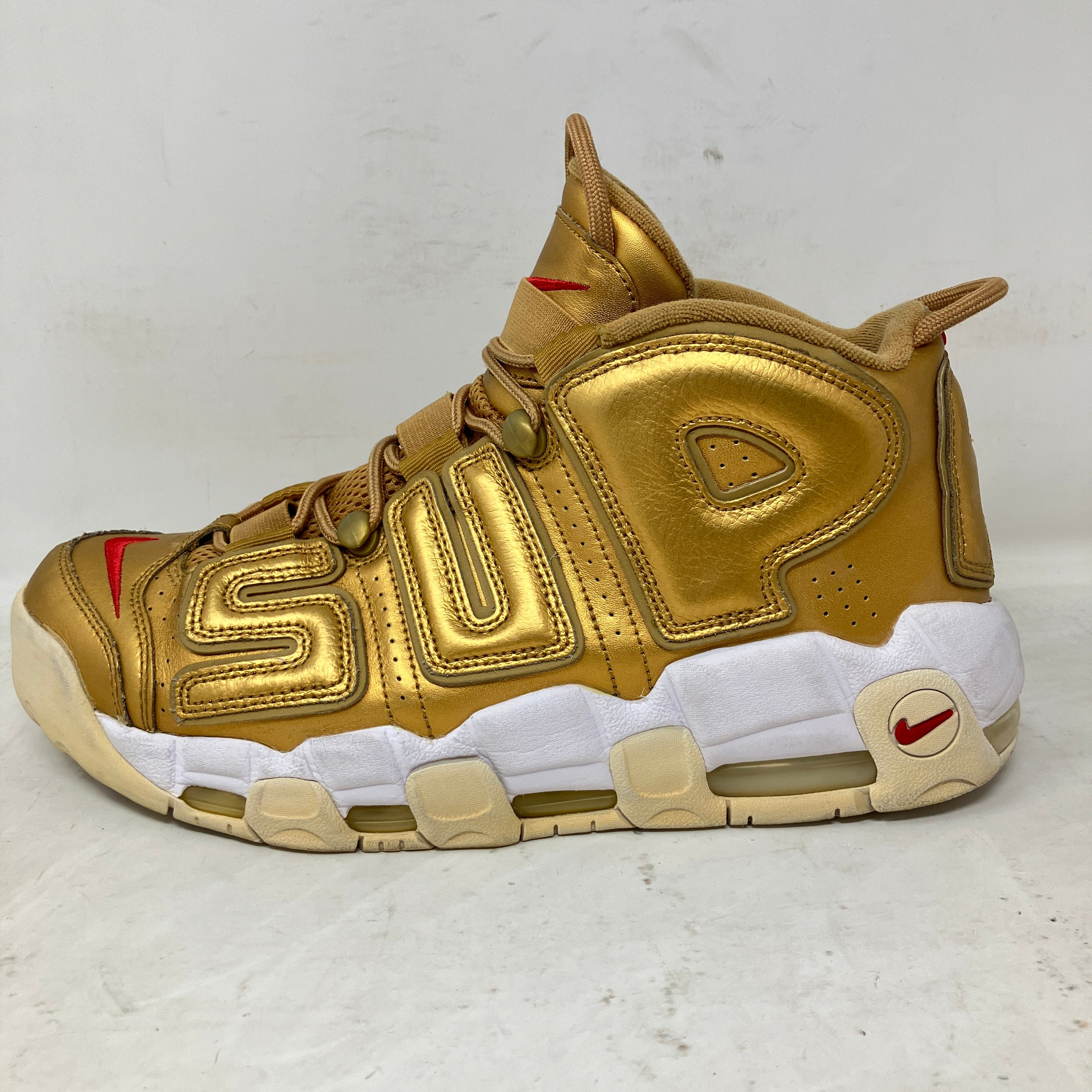 Nike Air More Uptempo Supreme Suptempo Gold