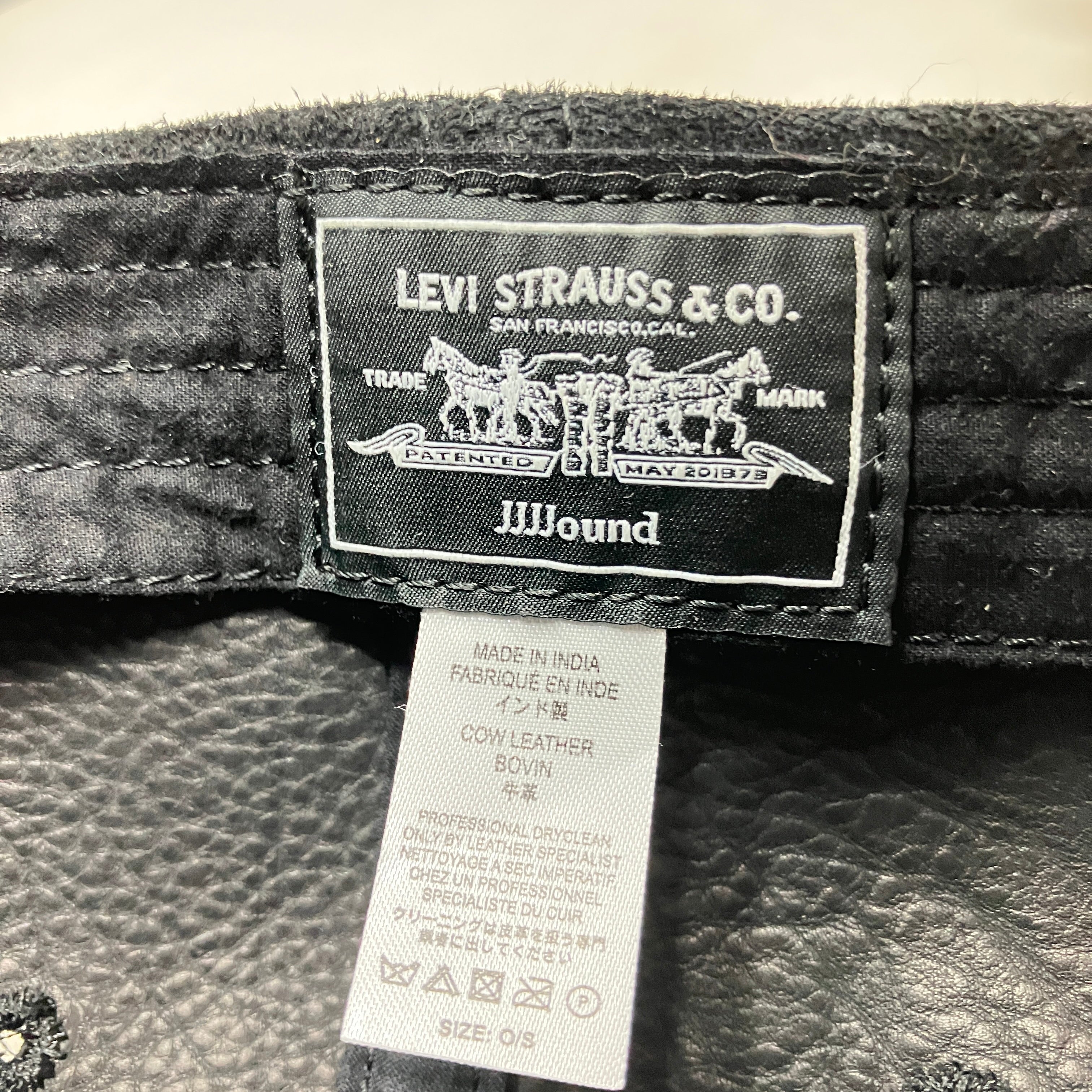 Levi's x JJJJound Suede Leather Baseball Hat Black