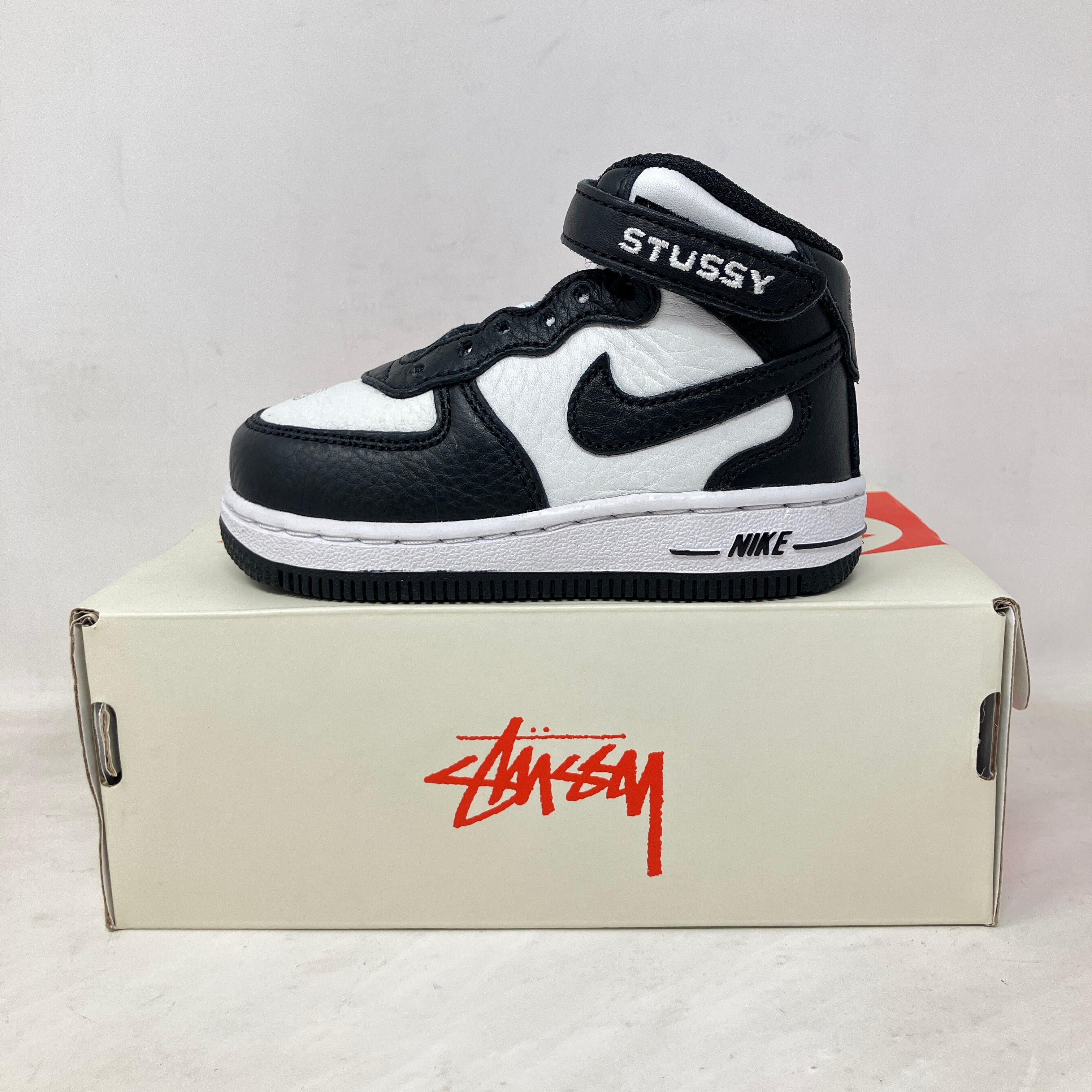 Nike Air Force 1 Mid Stussy Light Bone Black (TD)