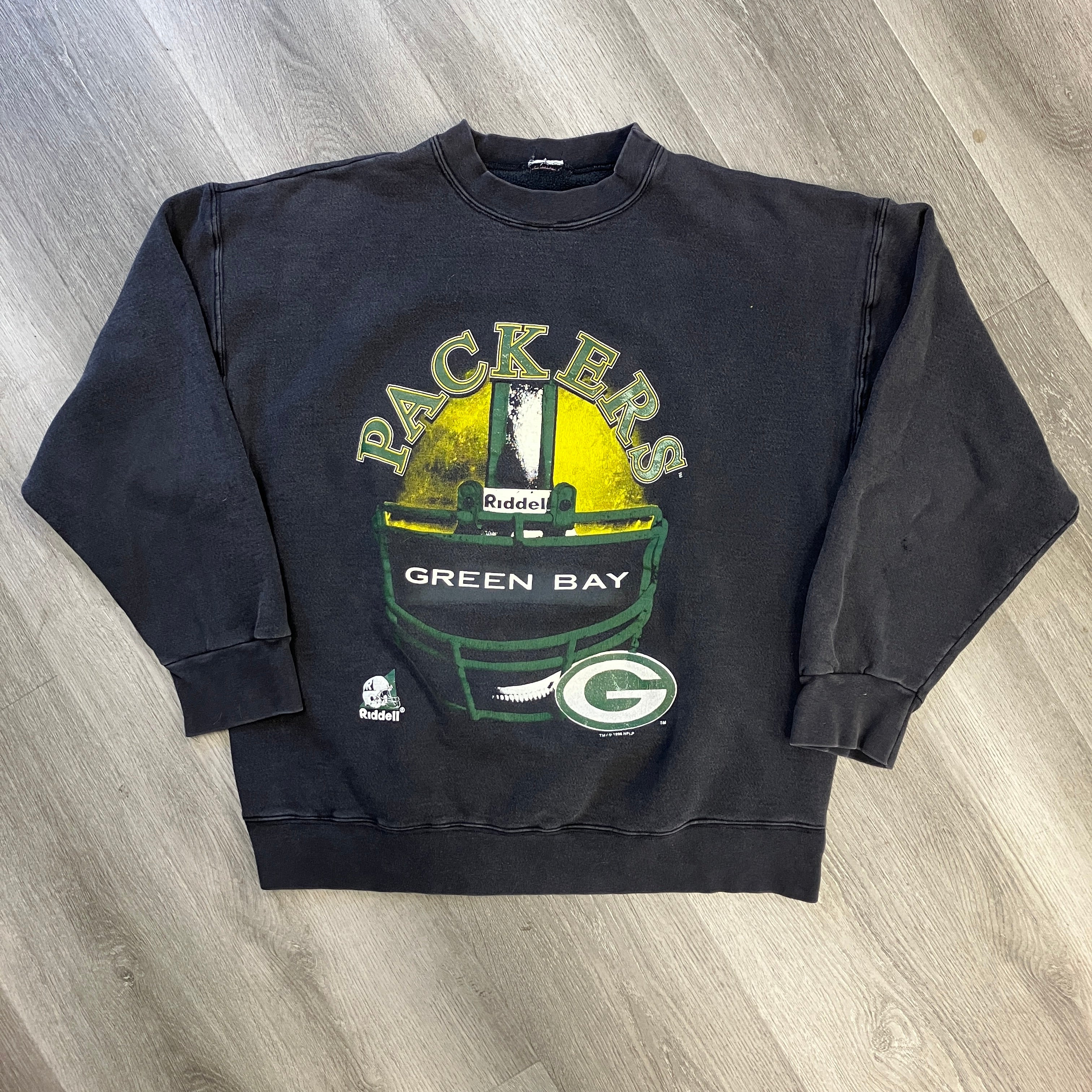 Vintage 1996 Green Bay Packers Riddell Helmet Crewneck