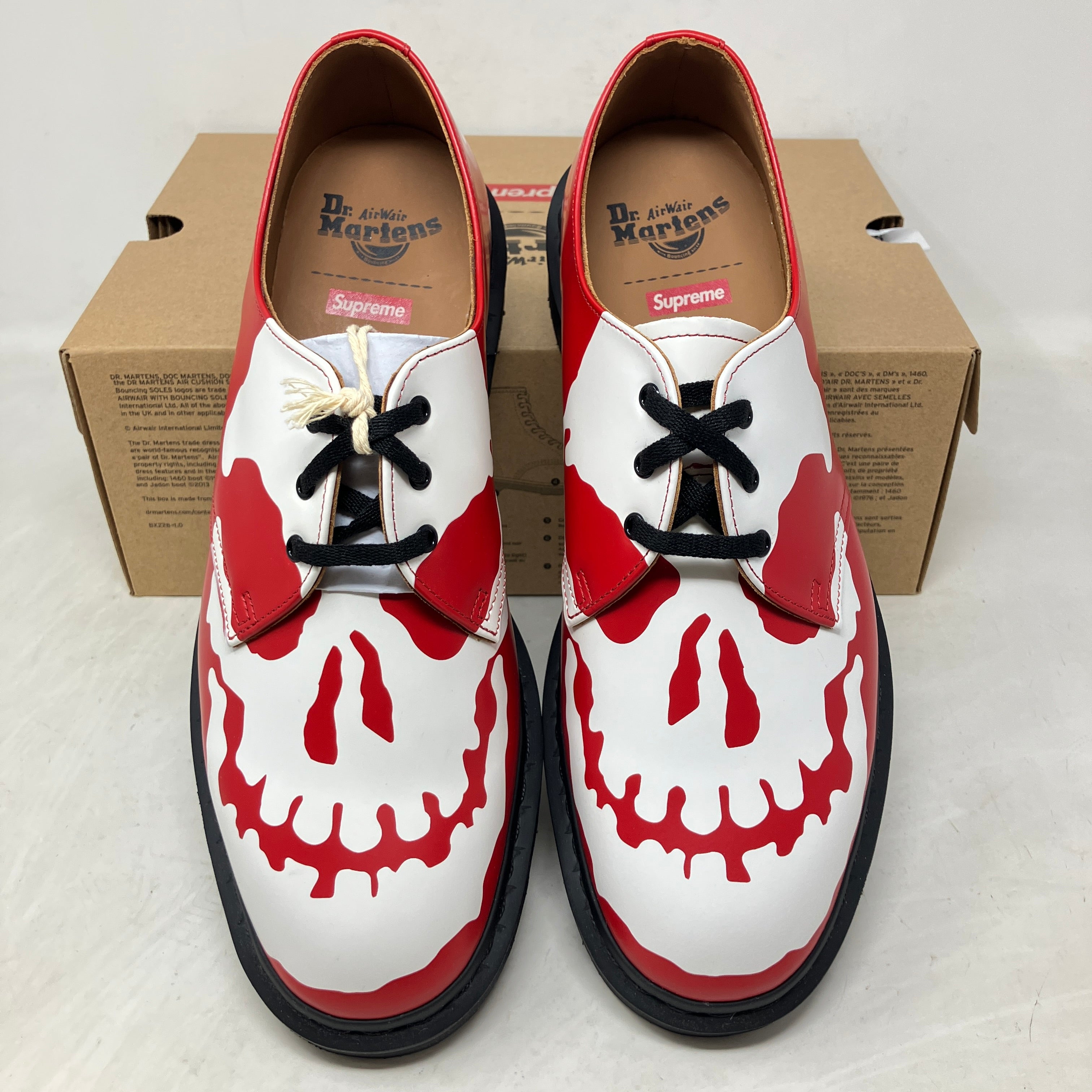 Dr. Martens 1461 3-Eye Shoe Supreme Skull Red White