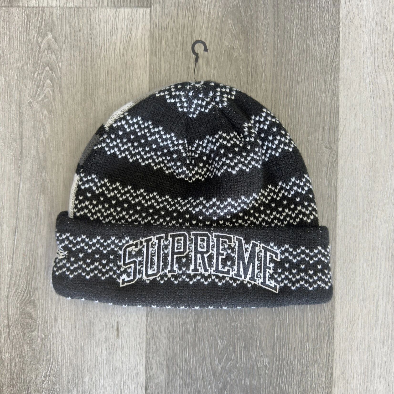 Supreme New Era Split Beanie Black