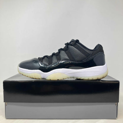 Pre-owned Jordan 11 Retro Low 72-10 black sneaker with all accessories on box