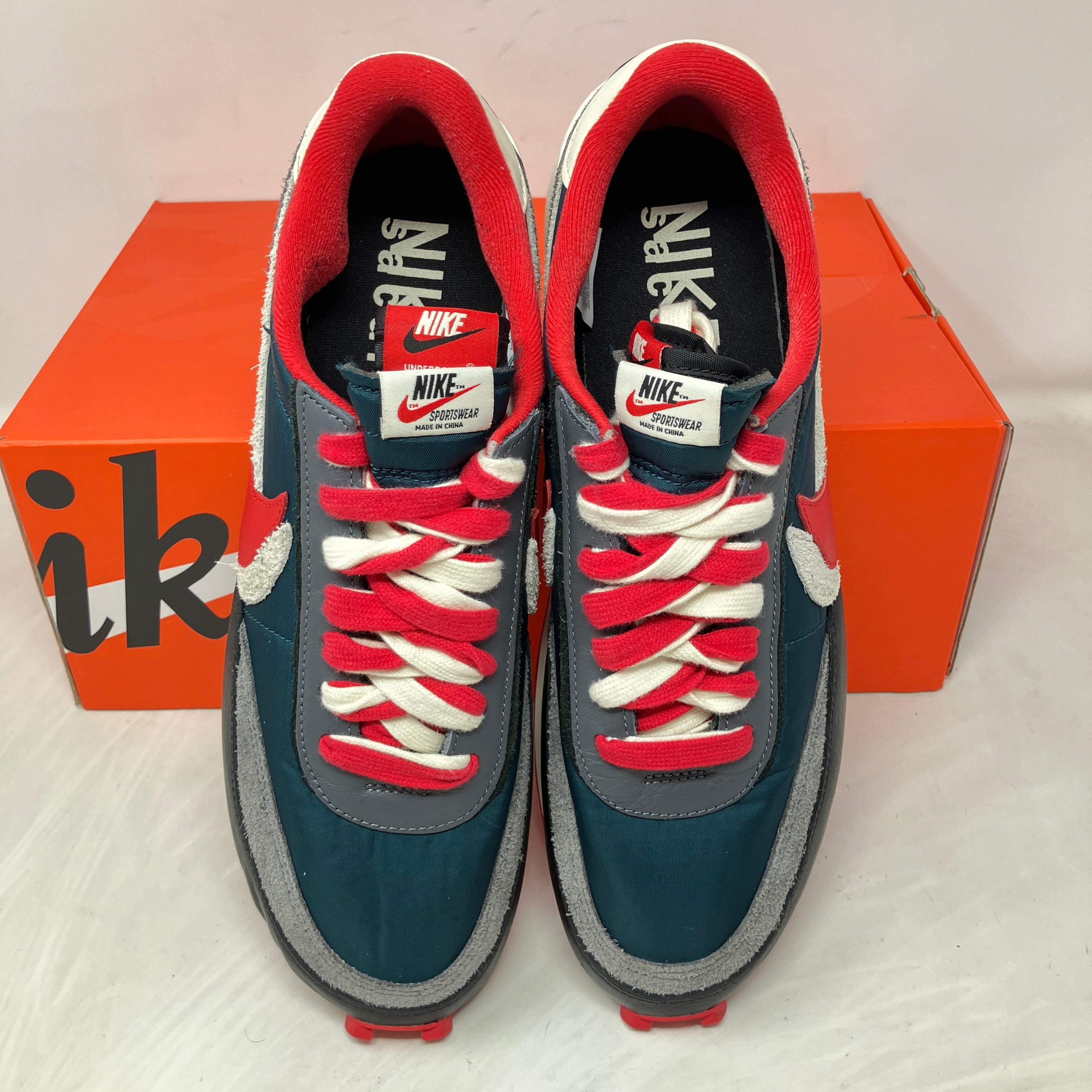 Nike LD Waffle sacai Undercover Midnight Spruce University Red