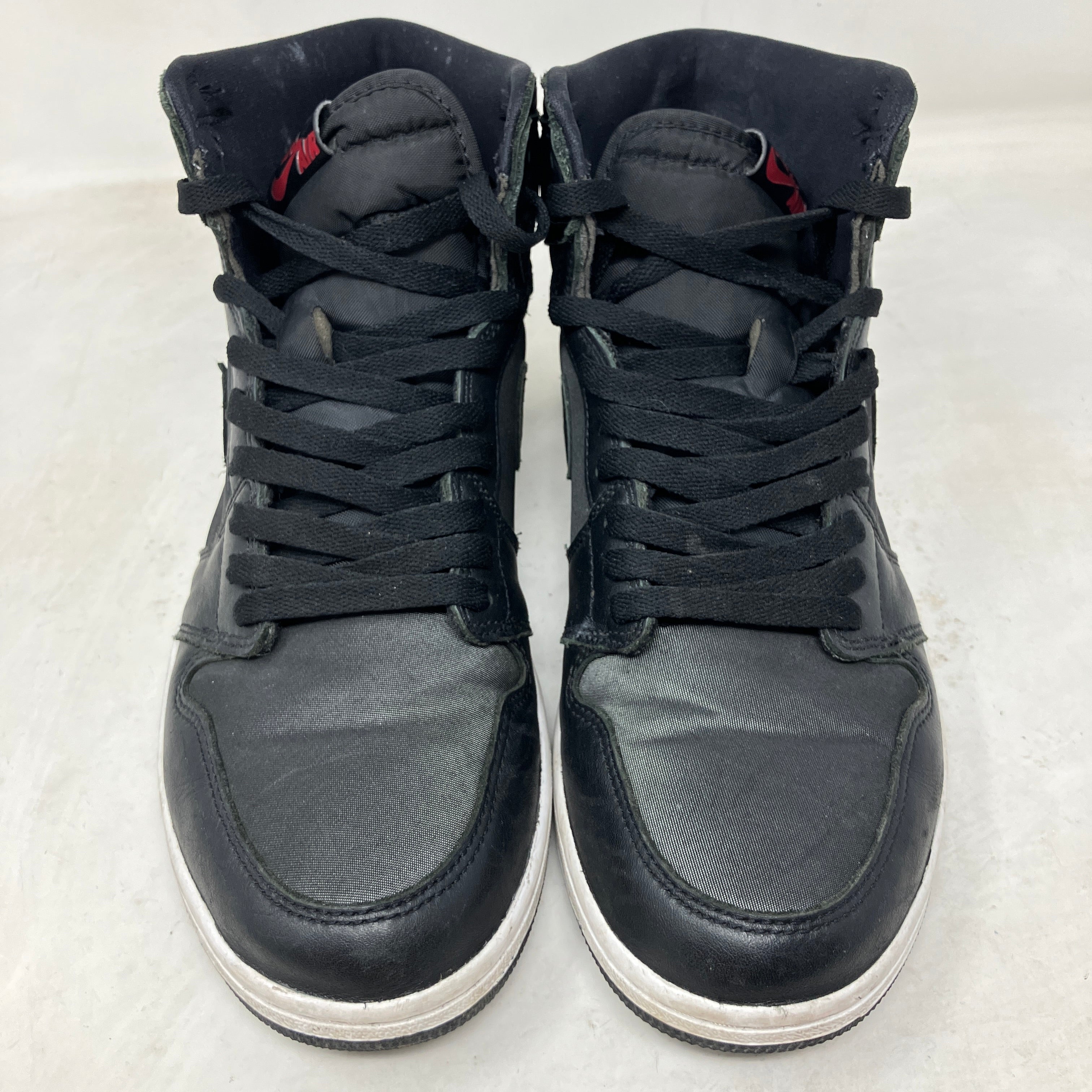 Jordan 1 Retro High Black Satin Gym Red