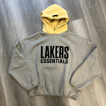 Fear of God Essentials NBA Lakers Hoodie Warm Heather