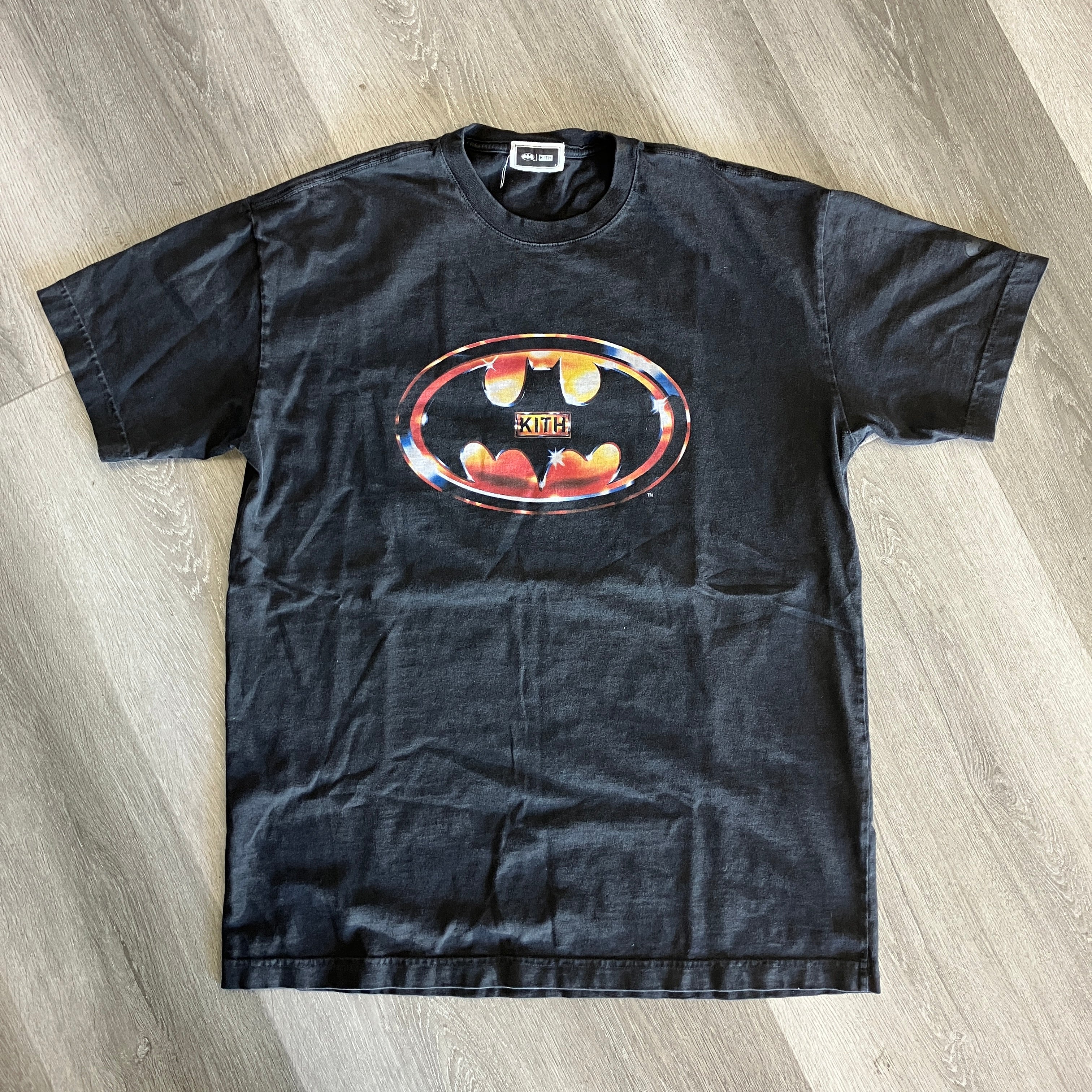 Kith x Batman Logo Vintage Tee Black