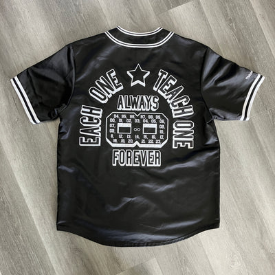 Supreme Mitchell & Ness Satin Baseball Jersey Black