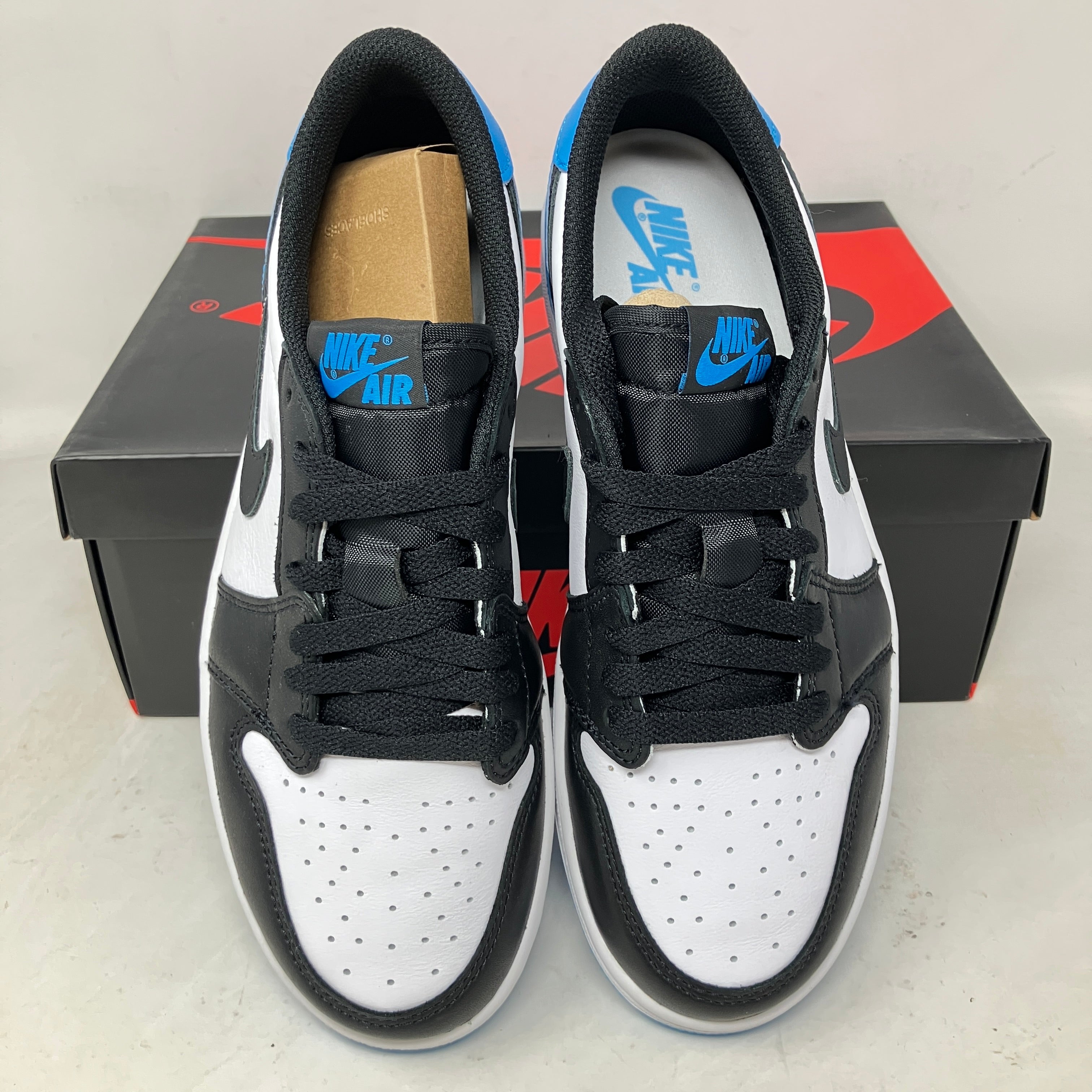 Jordan 1 Retro Low OG Black Dark Powder Blue (Women's)
