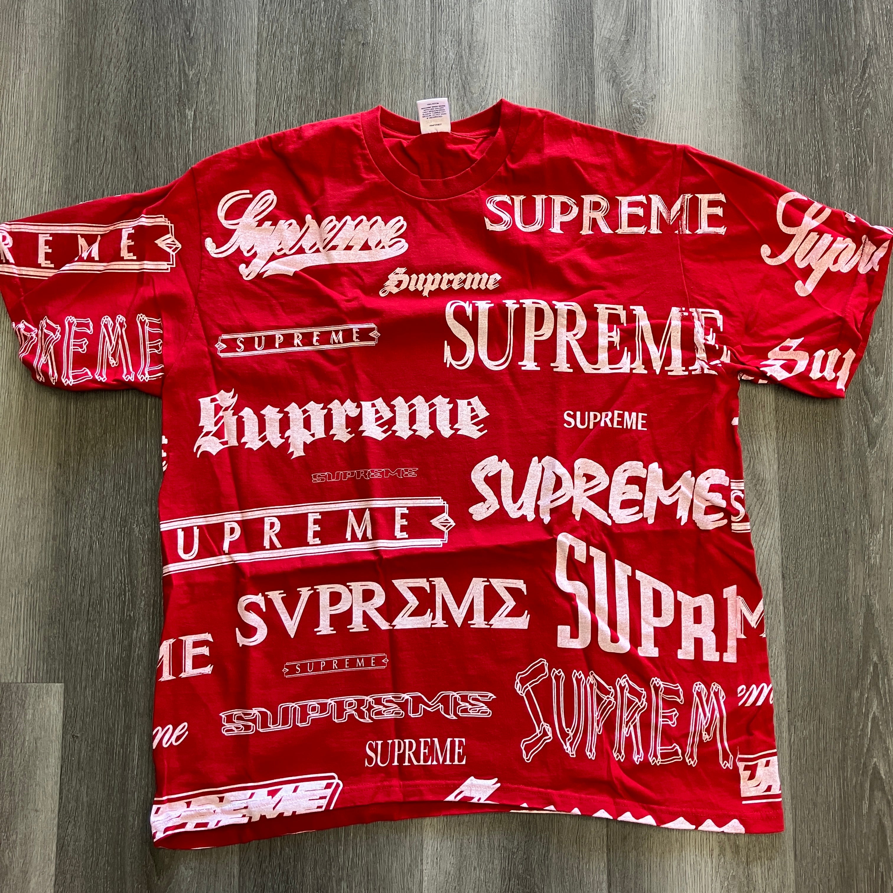 Supreme Multi Logo Tee Red