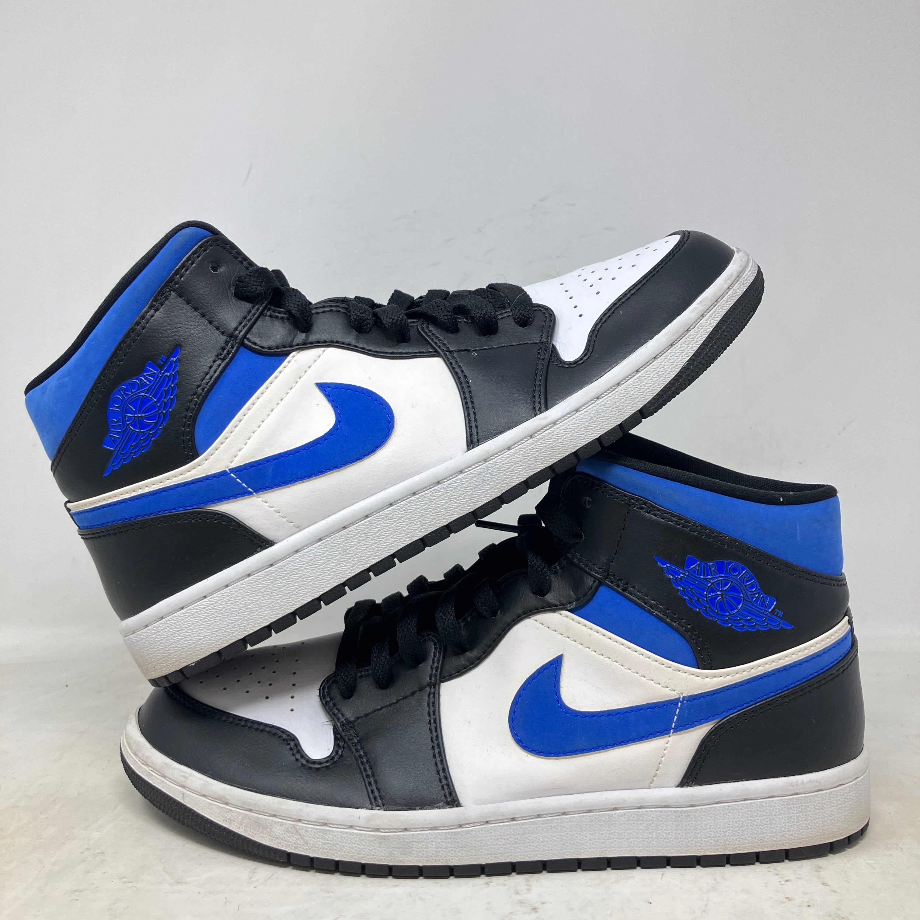 Jordan 1 Mid White Black Racer Blue