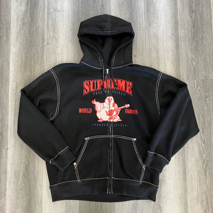 Supreme True Religion Zip Up Hooded Sweatshirt Black