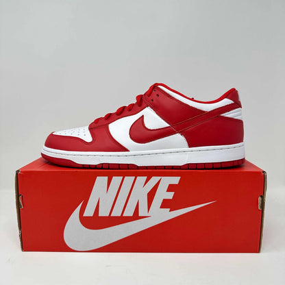 Nike Dunk Low SP St. John's 2023 red and white sneaker on Nike box, brand new with accessories included