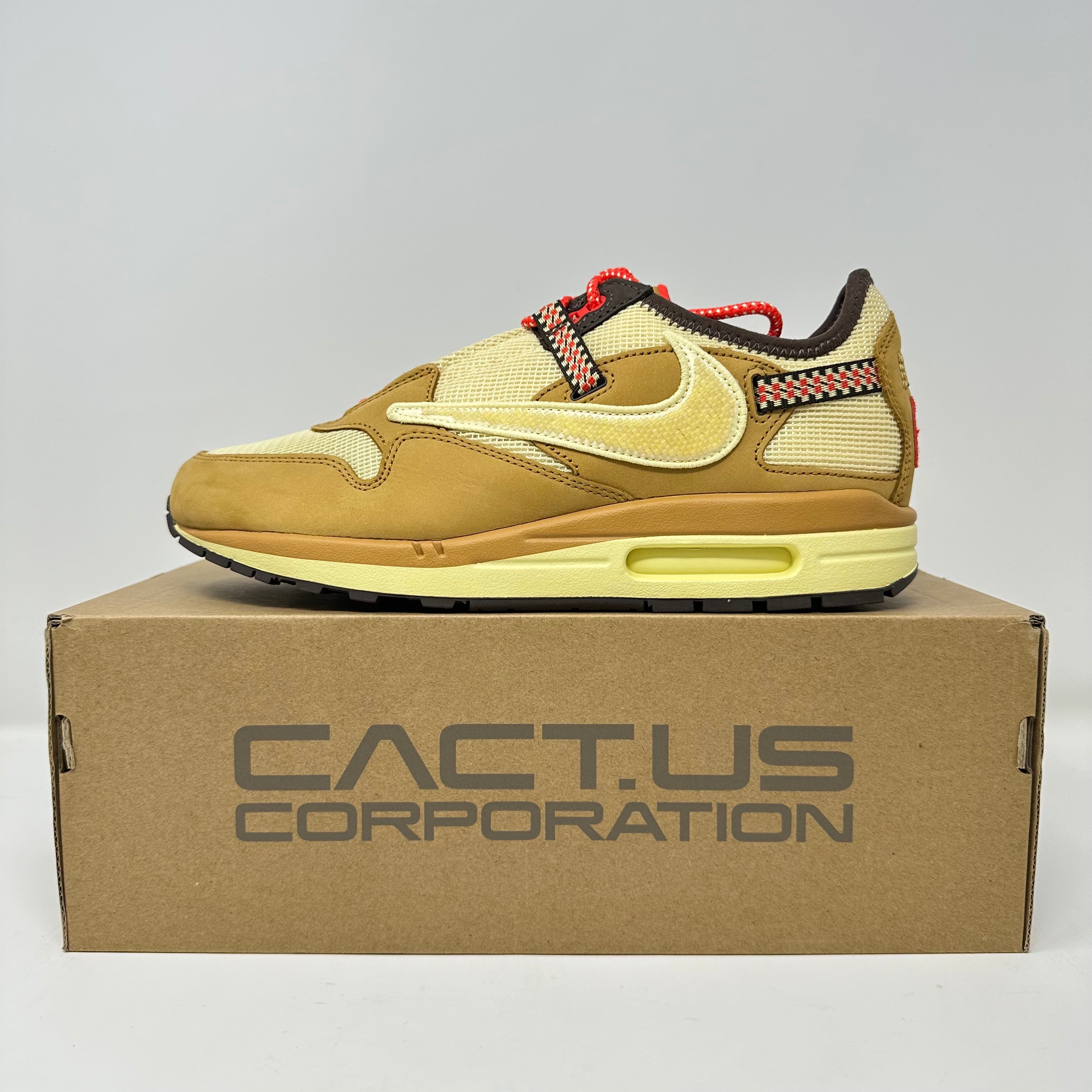 Nike Air Max 1 Travis Scott Cactus Jack Wheat Lemon Drop