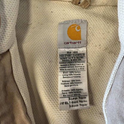 Vintage Carhartt light brown jacket with thermal lining, pre-owned condition.