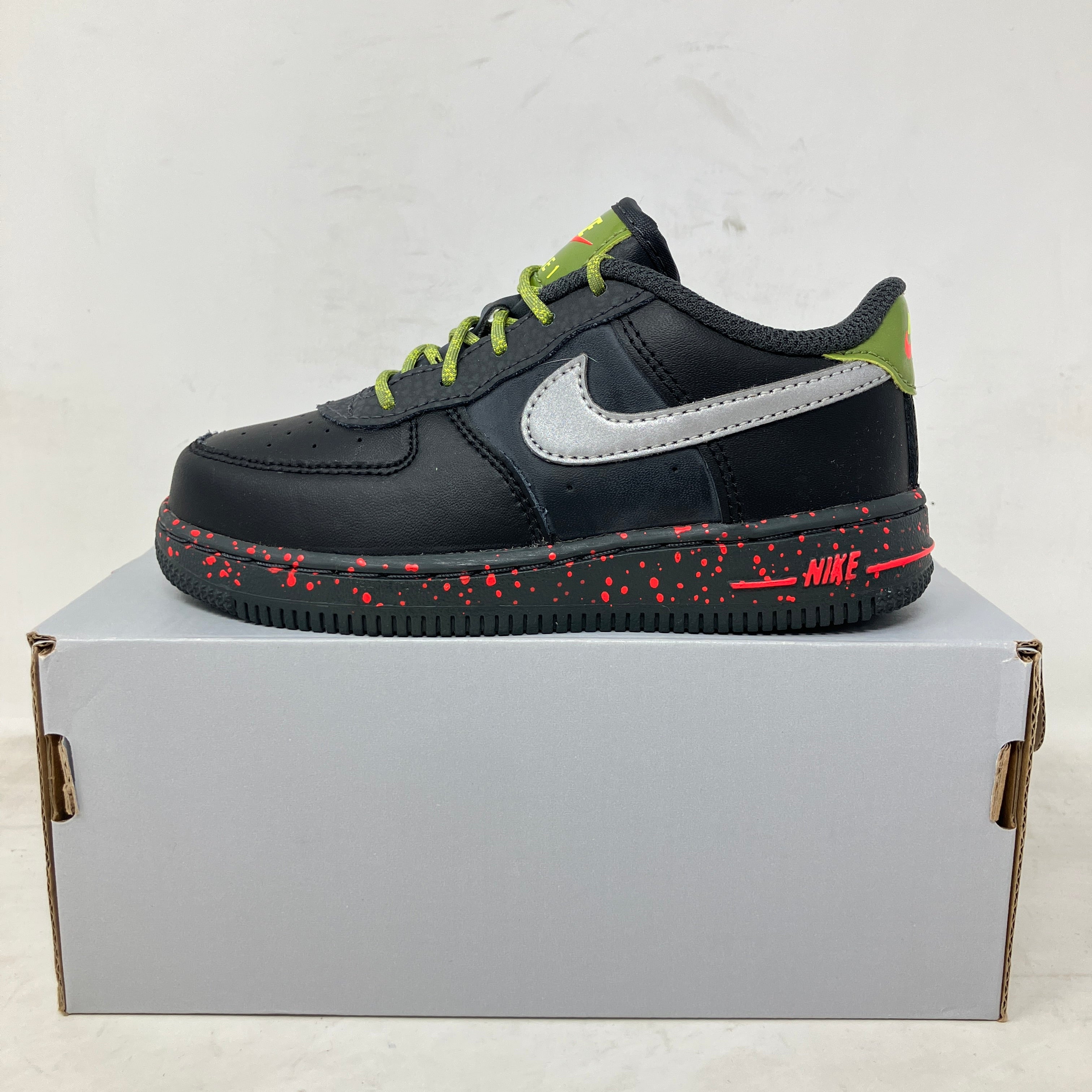 Nike Air Force 1 Low Black Asparagus (TD)