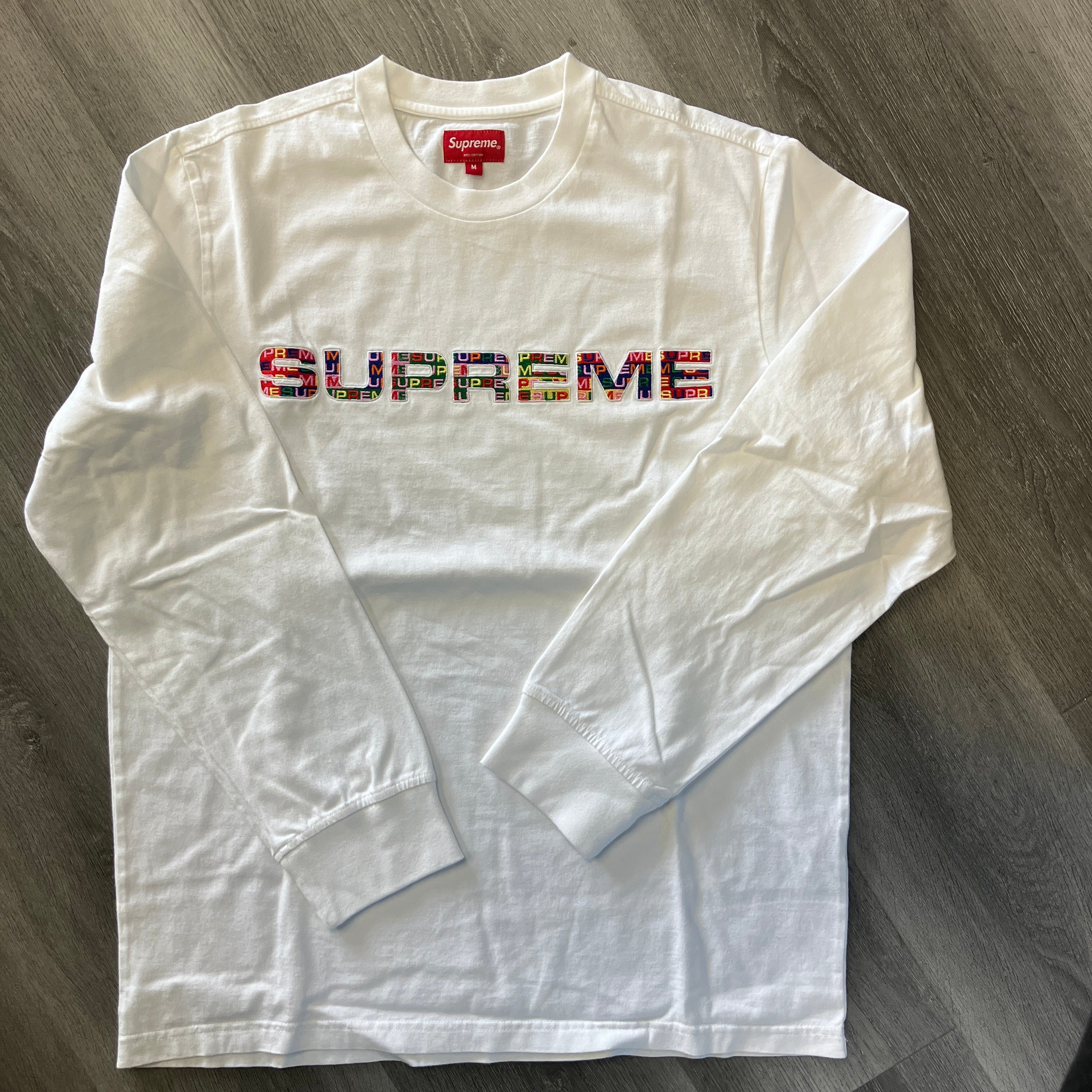 Supreme Meta Logo L/S Top White