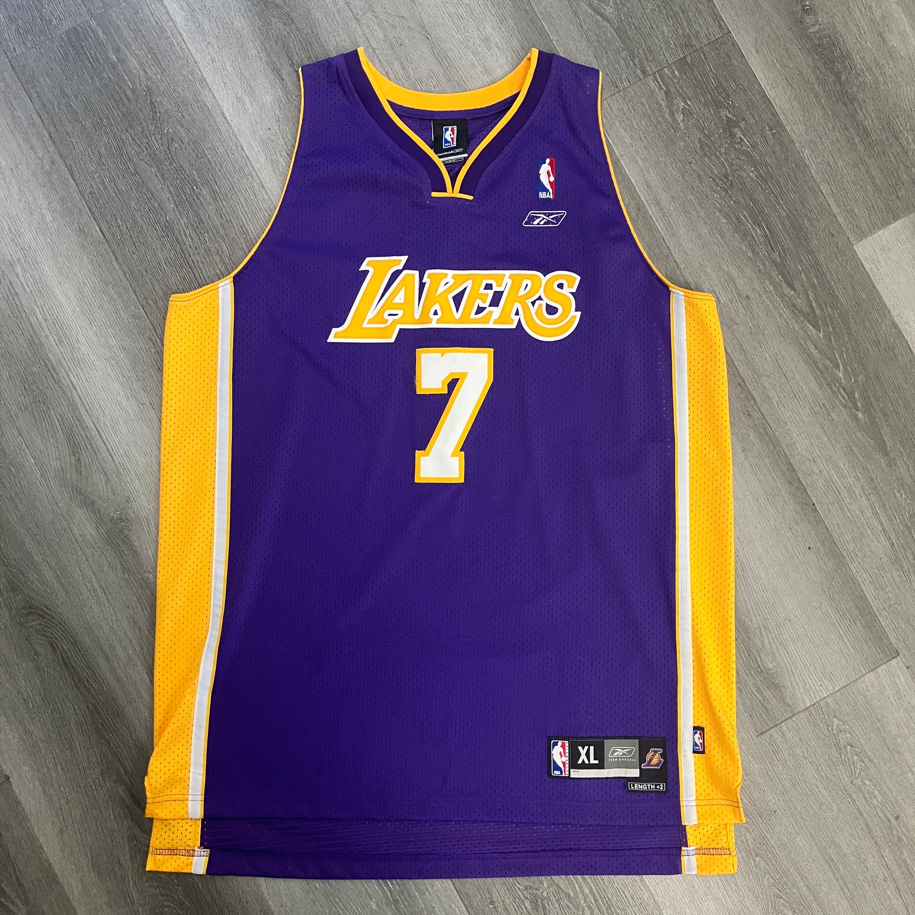 Vintage 2000s Los Angeles Lakers Reebok Lamar Odom Jersey