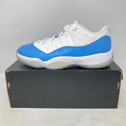 Jordan 11 Retro Low University Blue sneaker in brand new condition with all accessories on black box