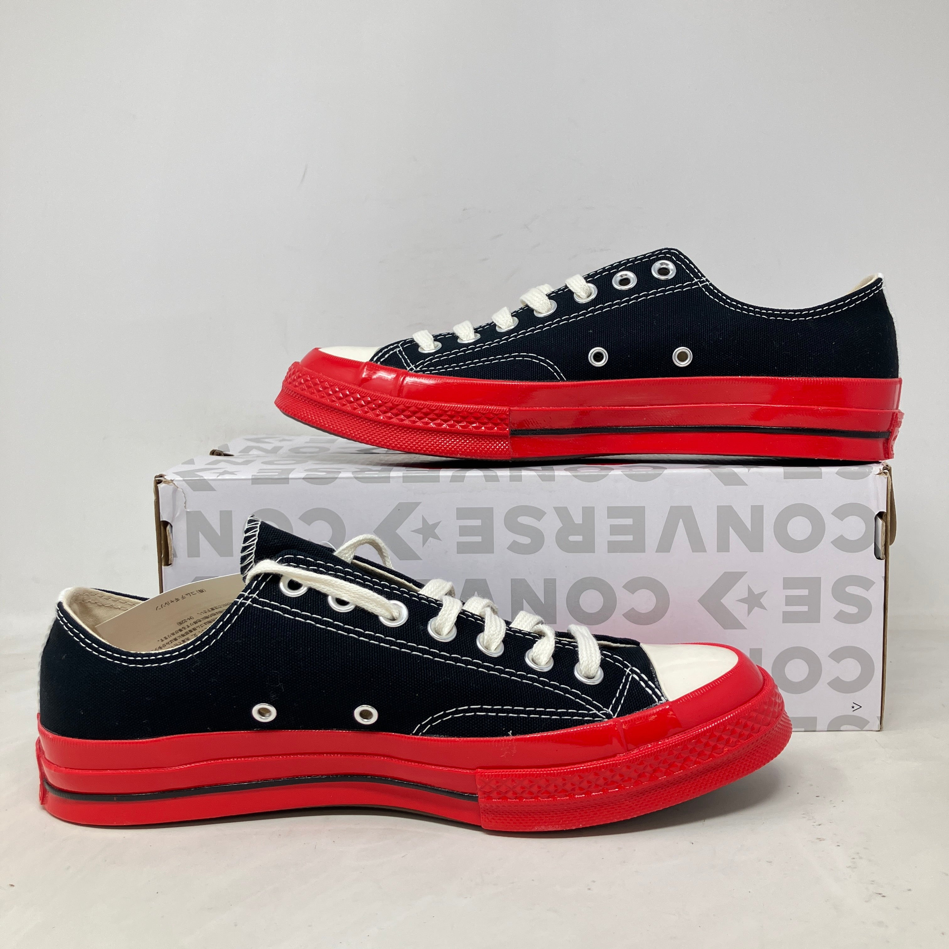 Converse Chuck Taylor All Star 70 Ox Comme des Garcons PLAY Black Red Midsole