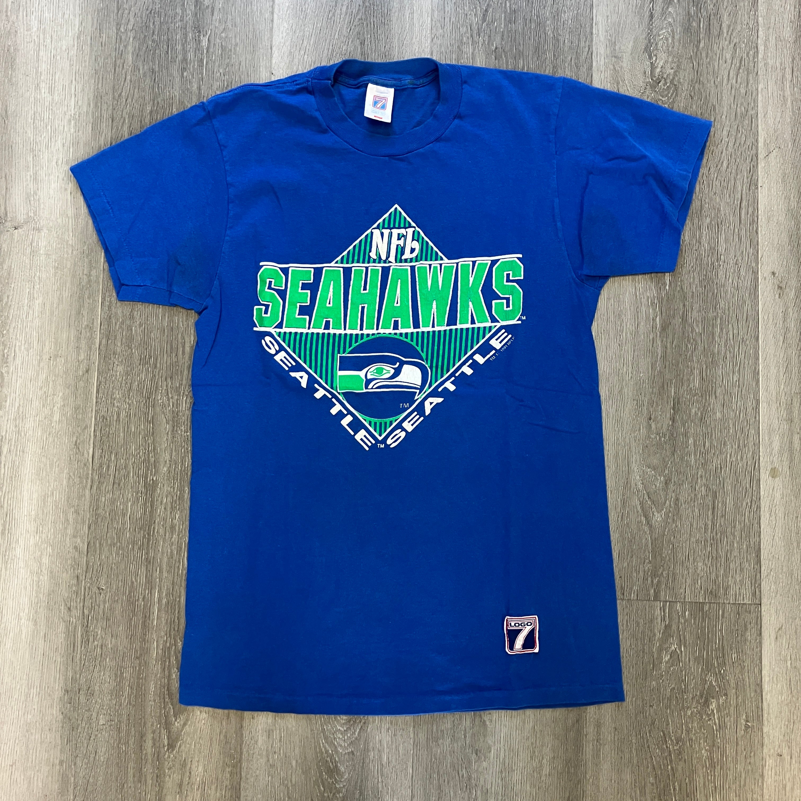 Vintage 1991 Seattle Seahawks Logo 7 T Shirt