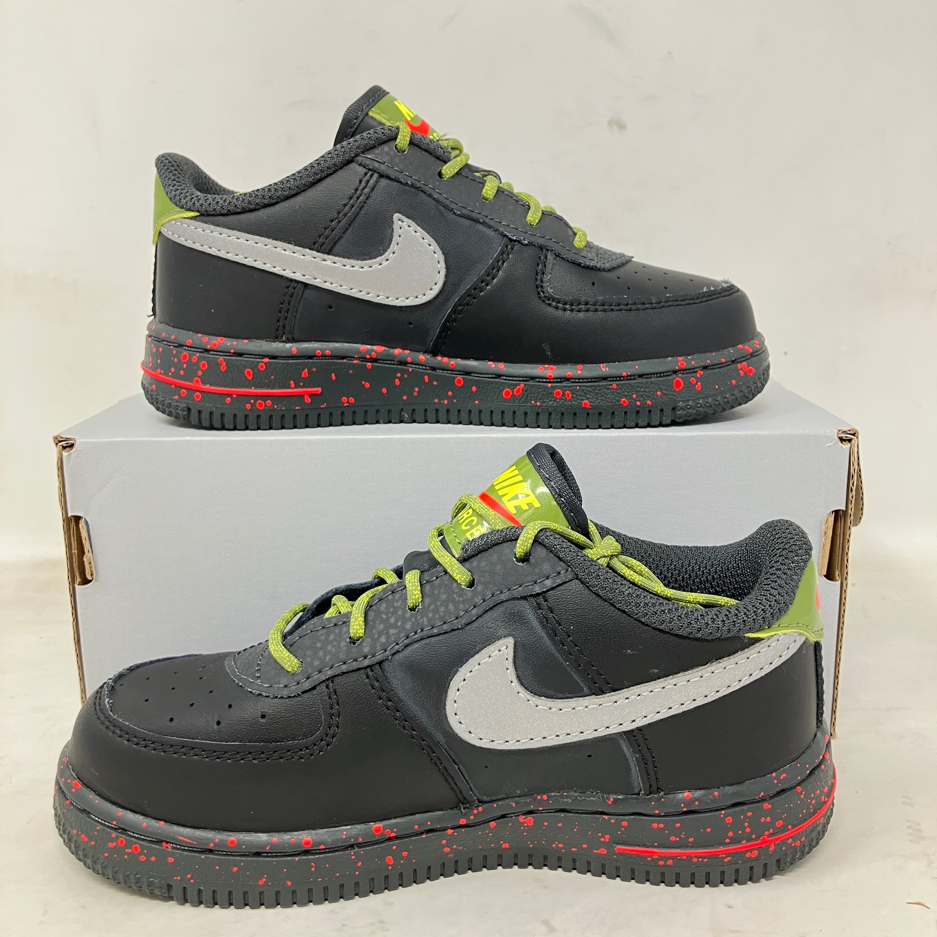 Nike Air Force 1 Low Black Asparagus (TD)