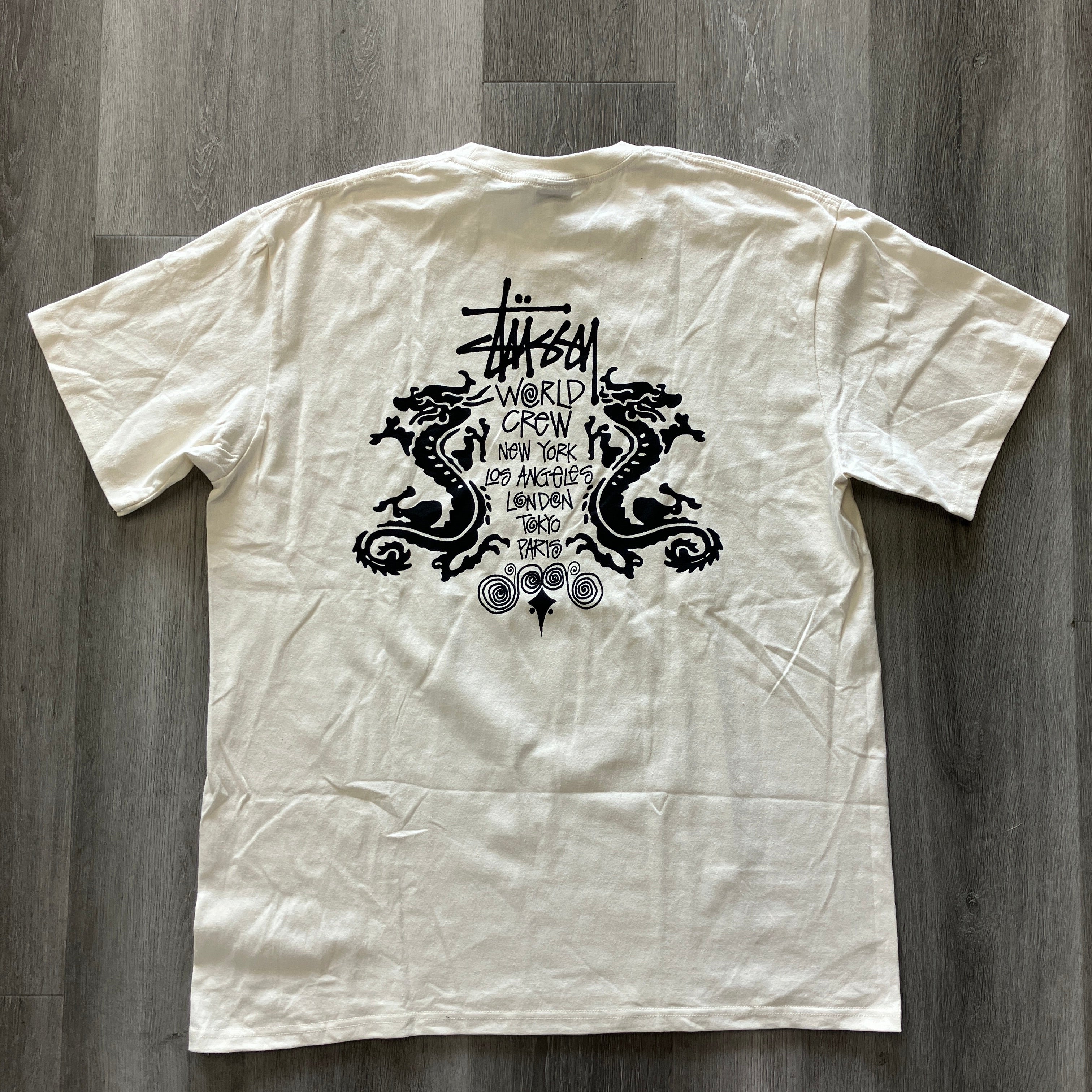 Stussy Double Dragon Tee Cream