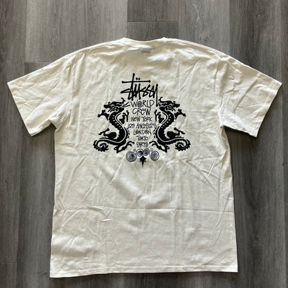 Stussy Double Dragon Tee Cream