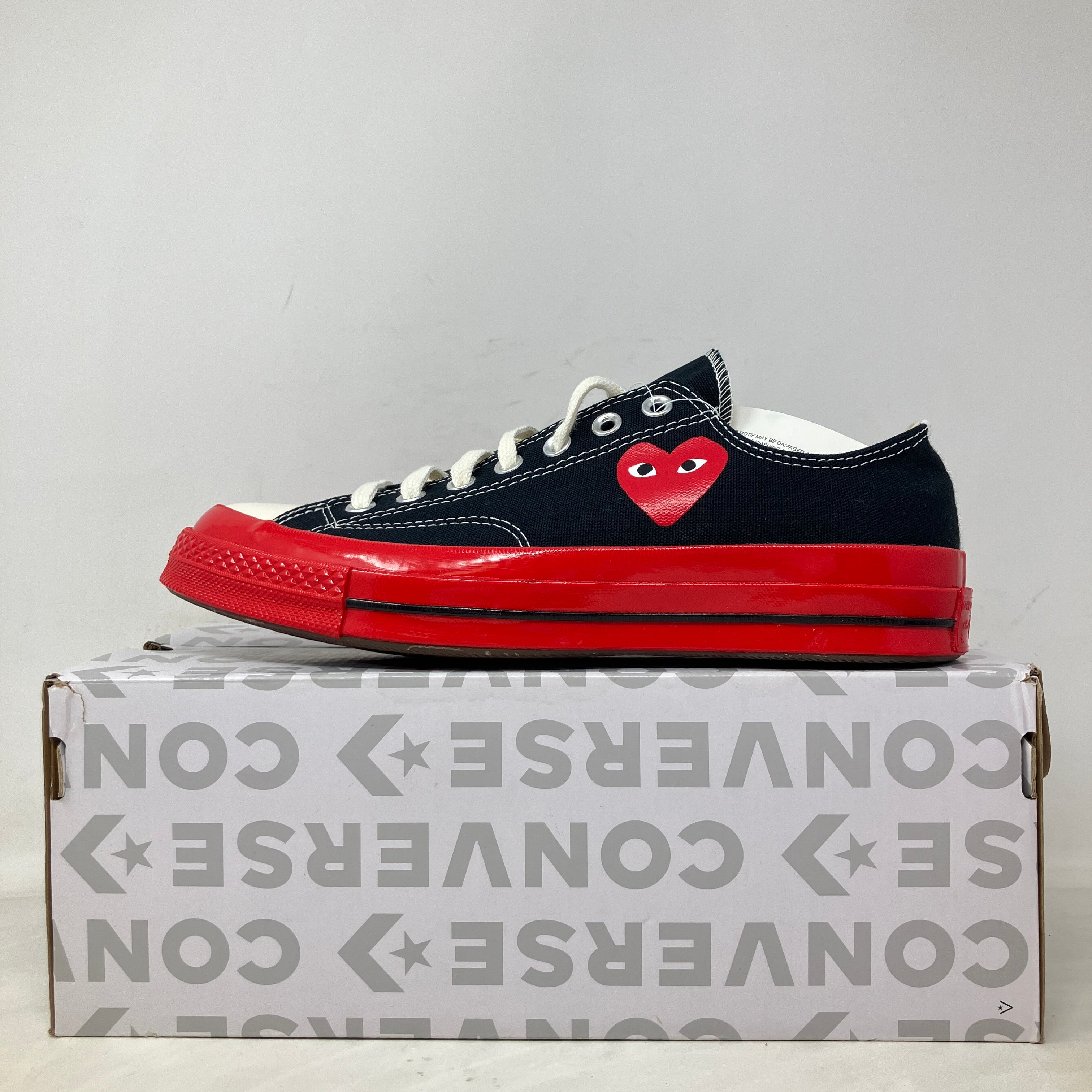Converse Chuck Taylor All Star 70 Ox Comme des Garcons PLAY Black Red Midsole