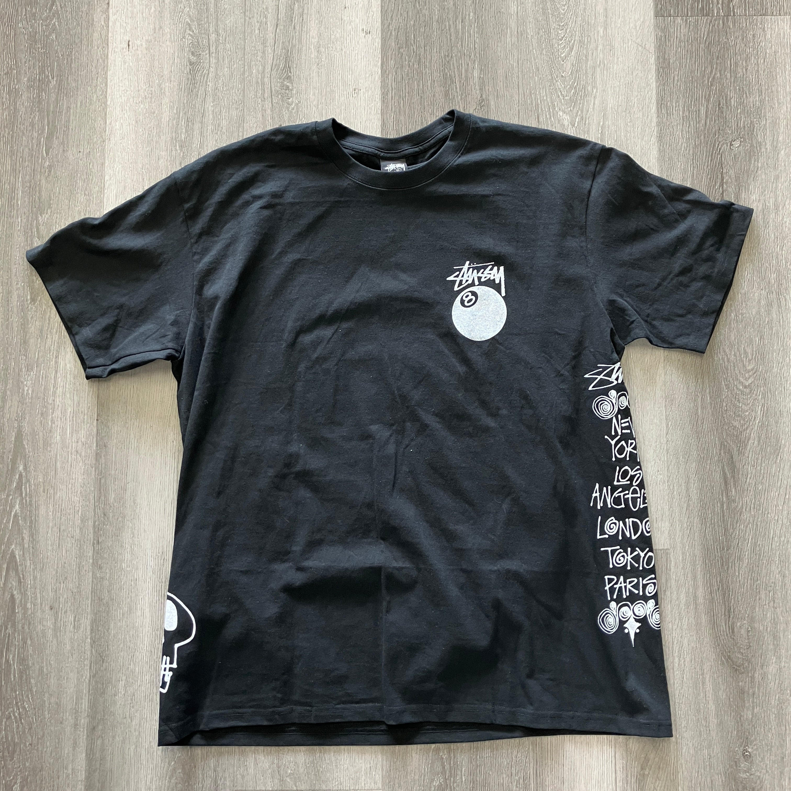 Stussy 8 Ball All Over Tee Black