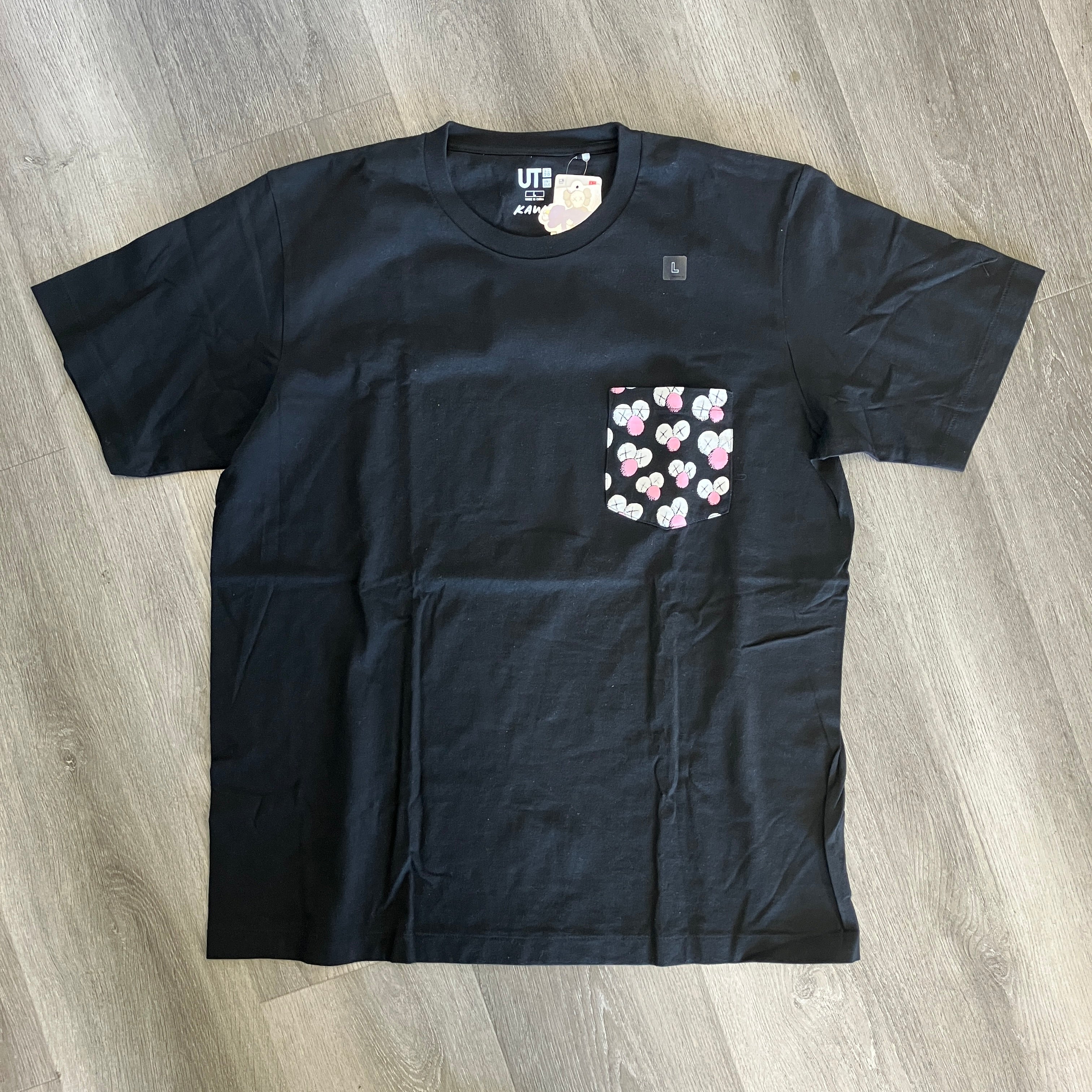 KAWS x Uniqlo BFF Pocket Tee Black