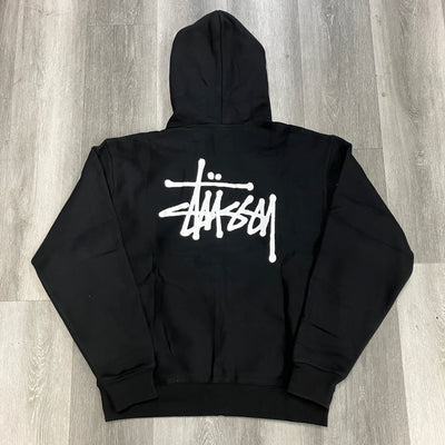 Stussy Basic Logo Zip Hoodie Black