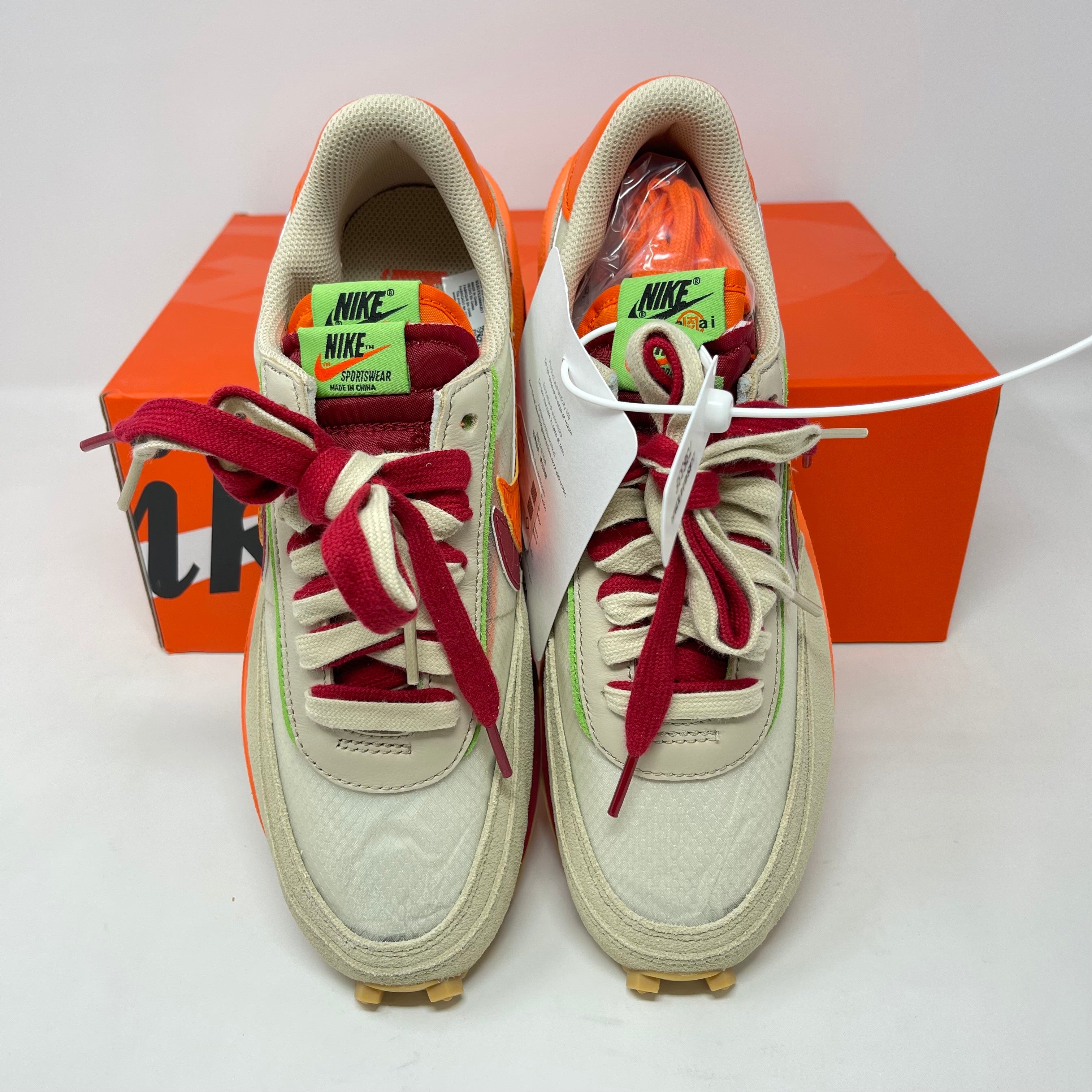 Nike LD Waffle sacai CLOT Kiss of Death Net Orange Blaze