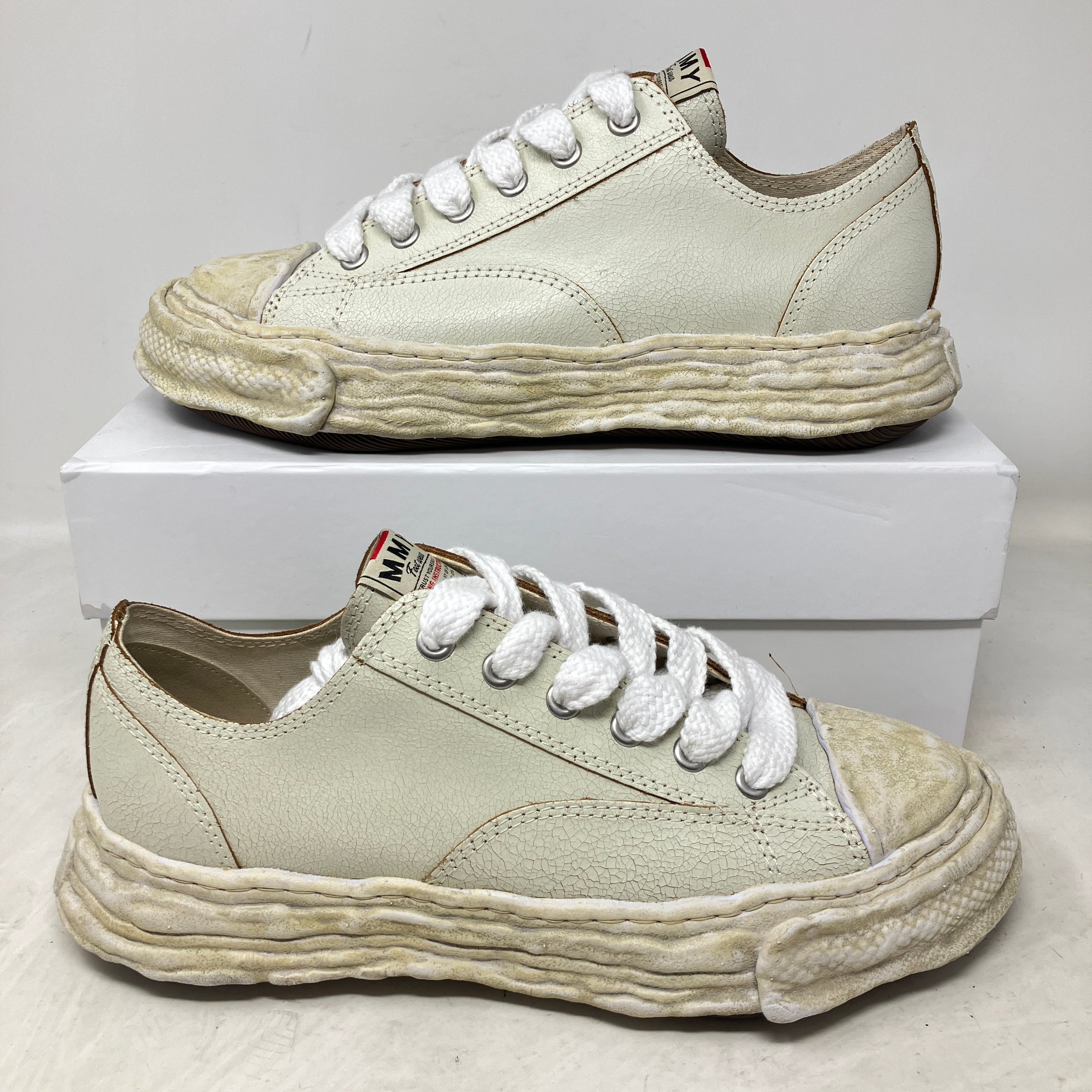 Maison Mihara Yasuhiro Cracked Leather White