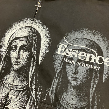 Essence LA Virgin Mary Distressed Zip Up