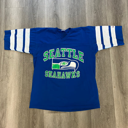 Vintage 90s Seattle Seahawks Logo 7 T Shirt