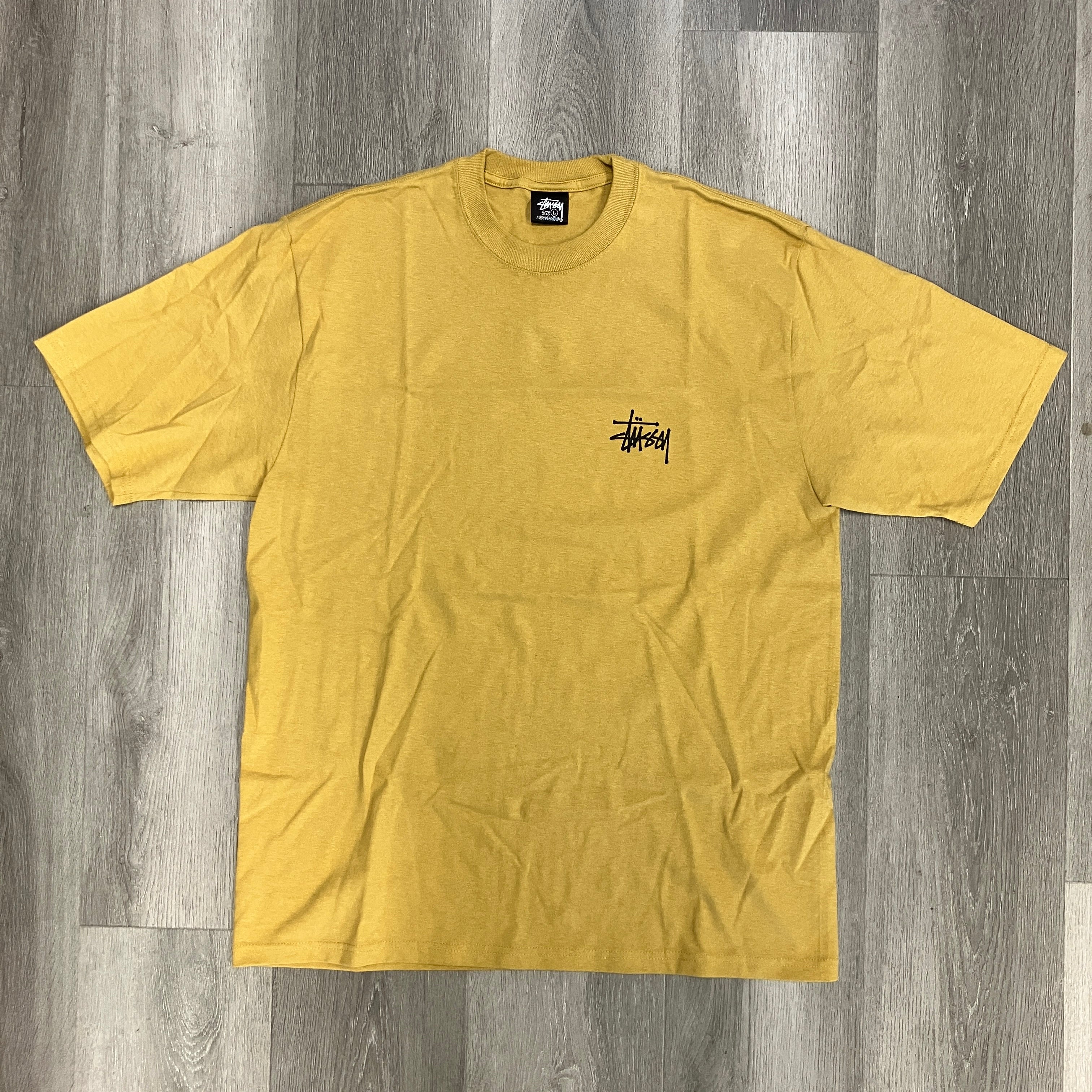 Stussy Stock Logo Mustard Tee