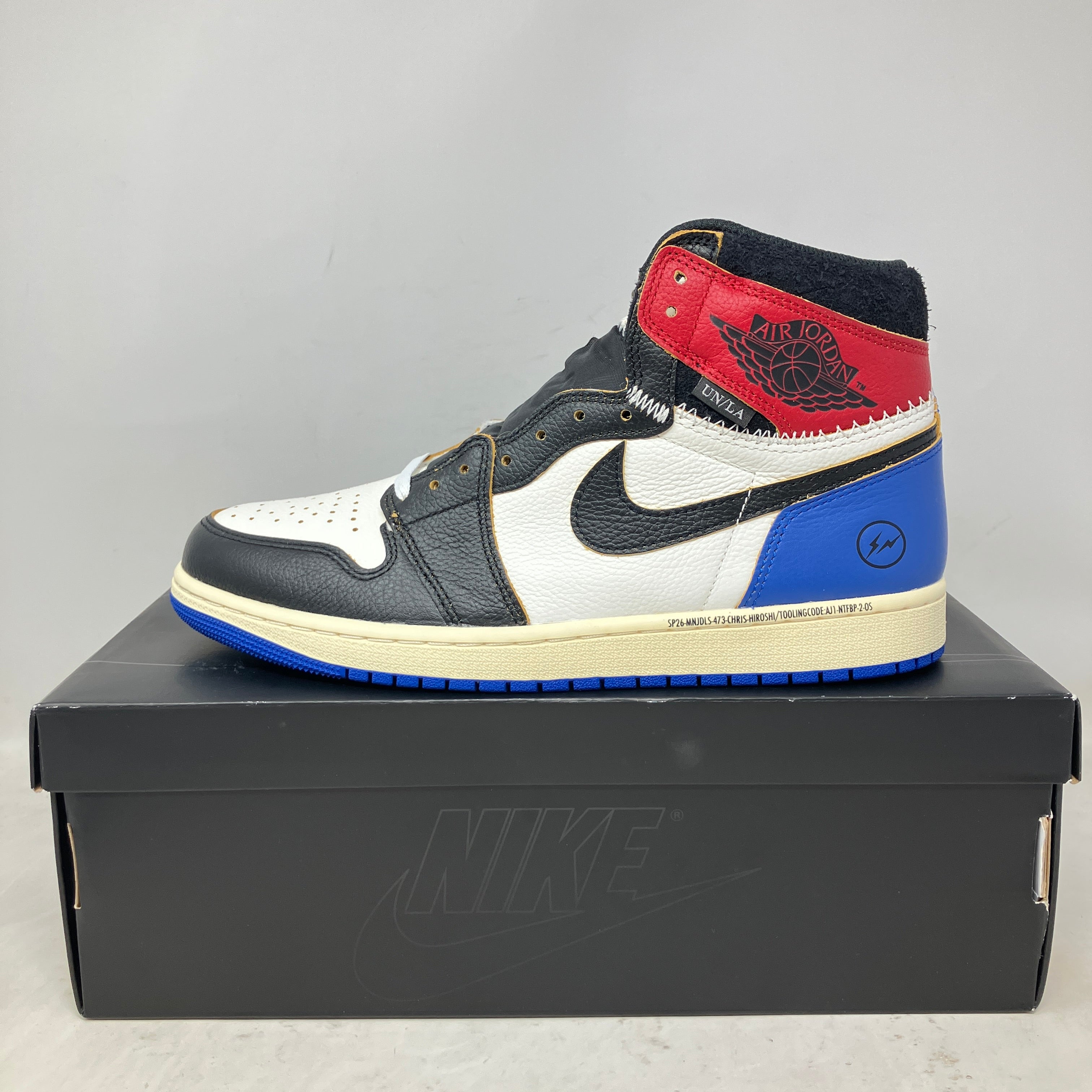 Jordan 1 Retro High OG SP Fragment x Union LA Varsity Red Sport Royal