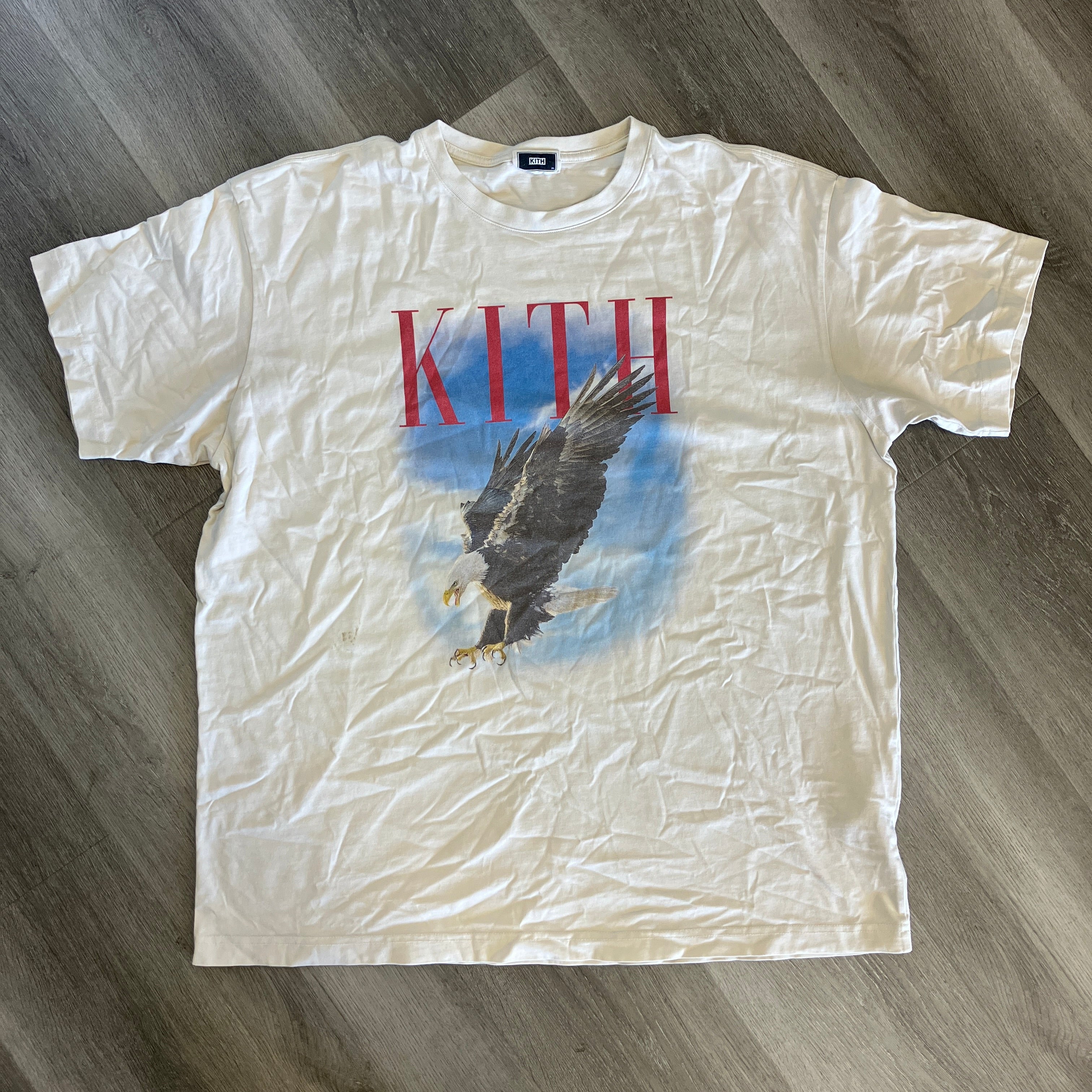 Kith Eagle Vintage Tee Sandrift