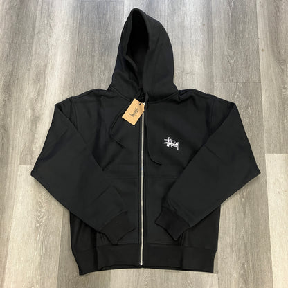 Stussy Basic Logo Zip Hoodie Black