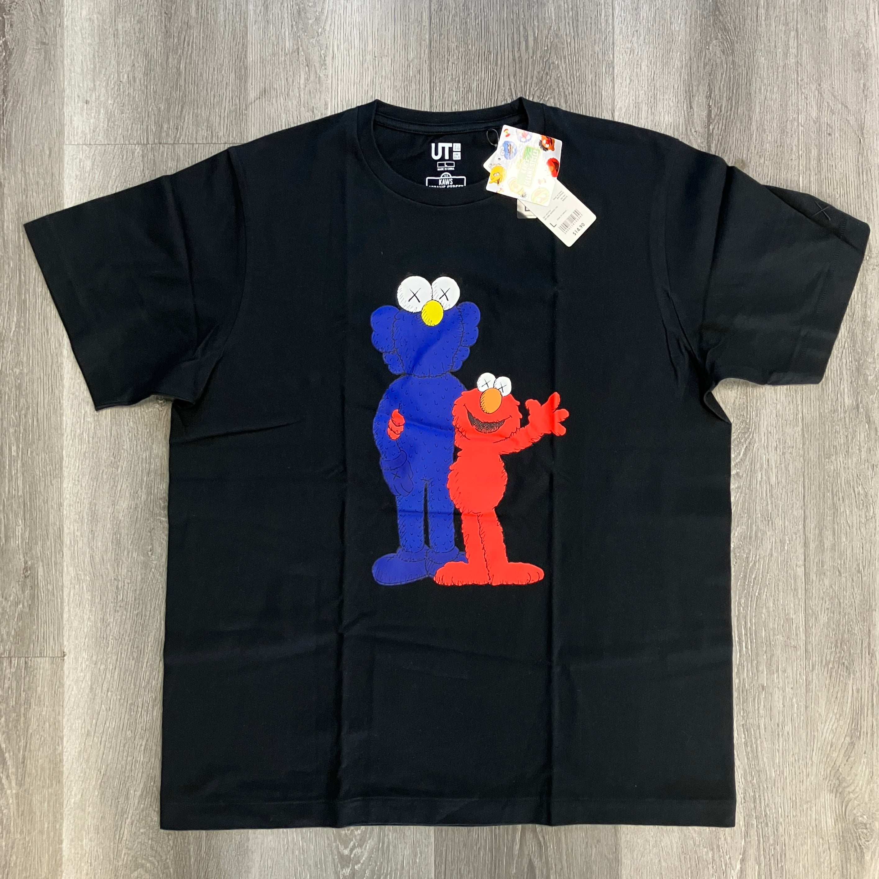 KAWS x Uniqlo x Sesame Street BFF Elmo Tee Black
