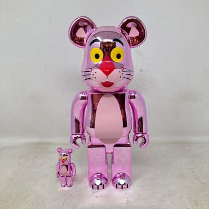 Bearbrick x Pink Panther 100% & 400% Set Chrome Ver.