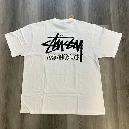 Stussy Stock Los Angeles Tee White