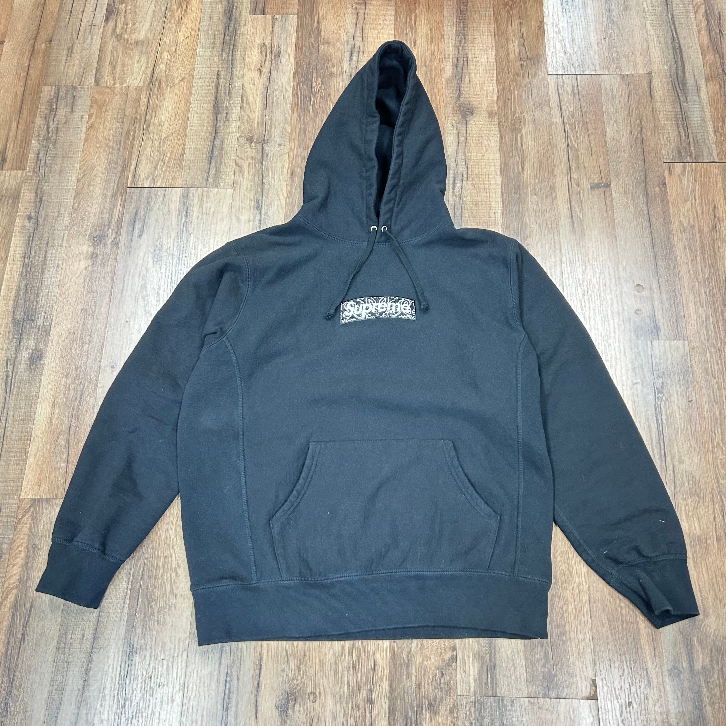 Supreme Bandana Box Logo Hooded Sweatshirt Black