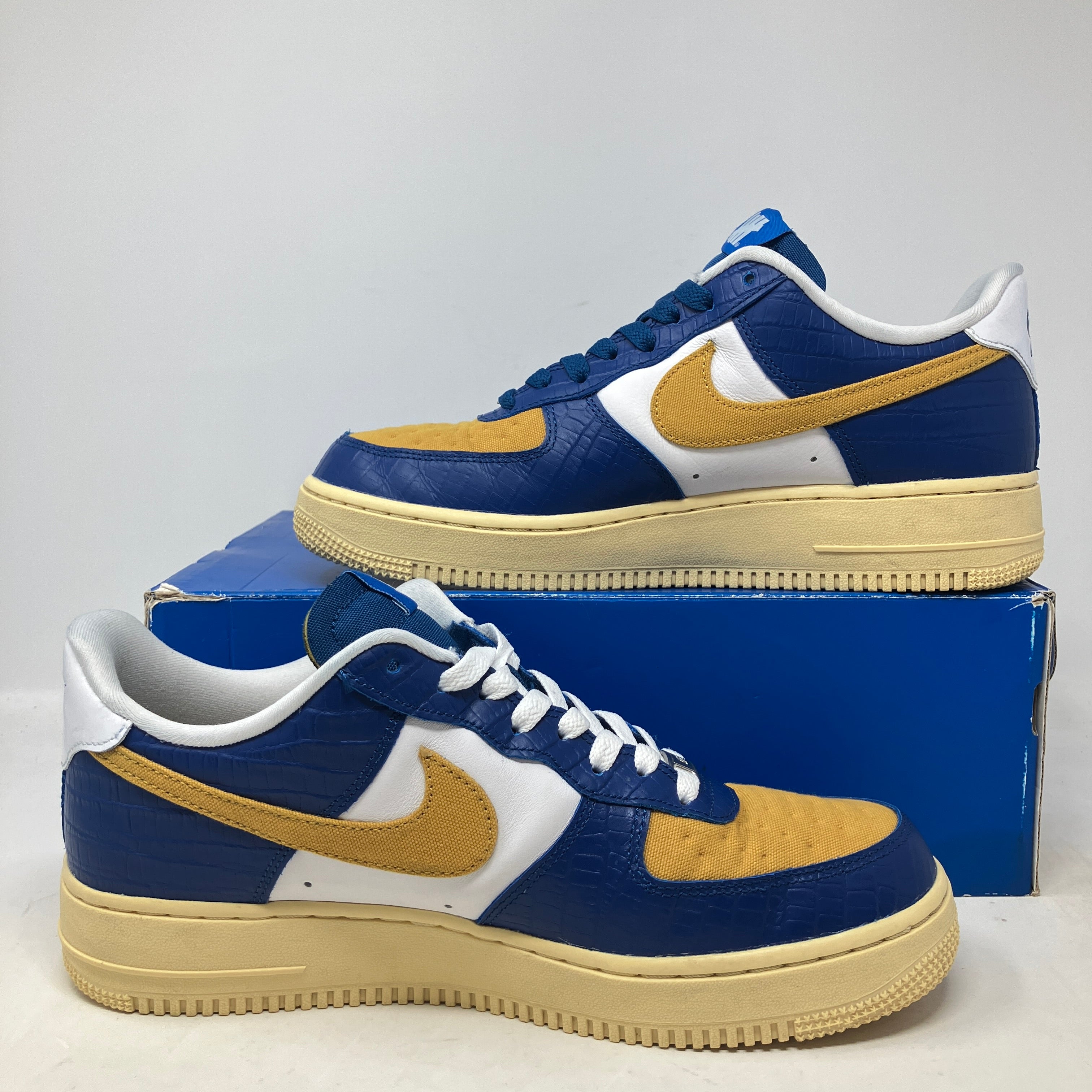 Nike Air Force 1 Low SP Undefeated 5 On It Blue Yellow Croc