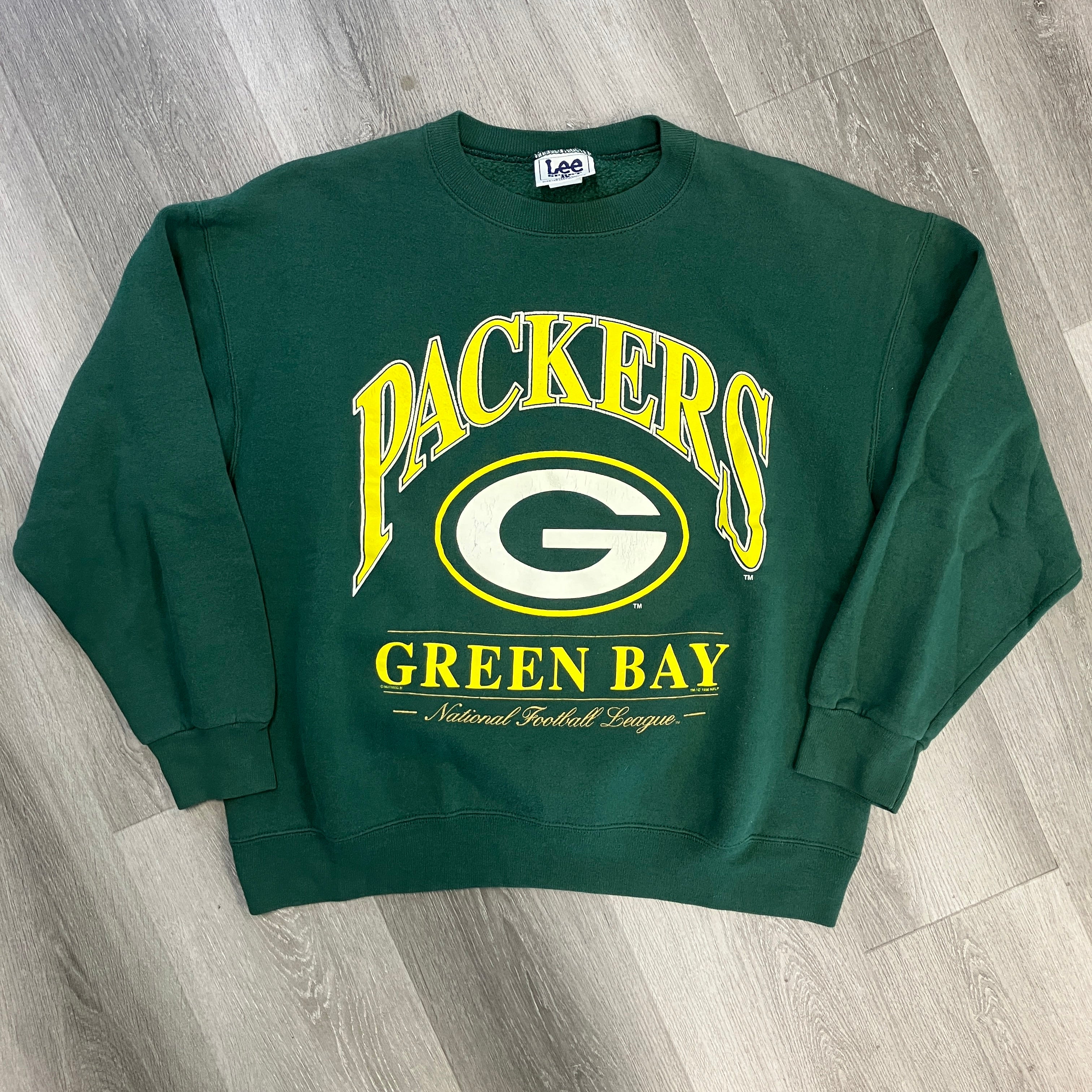 Vintage 1996 Green Bay Packers Lee Sports Nutmeg Crewneck