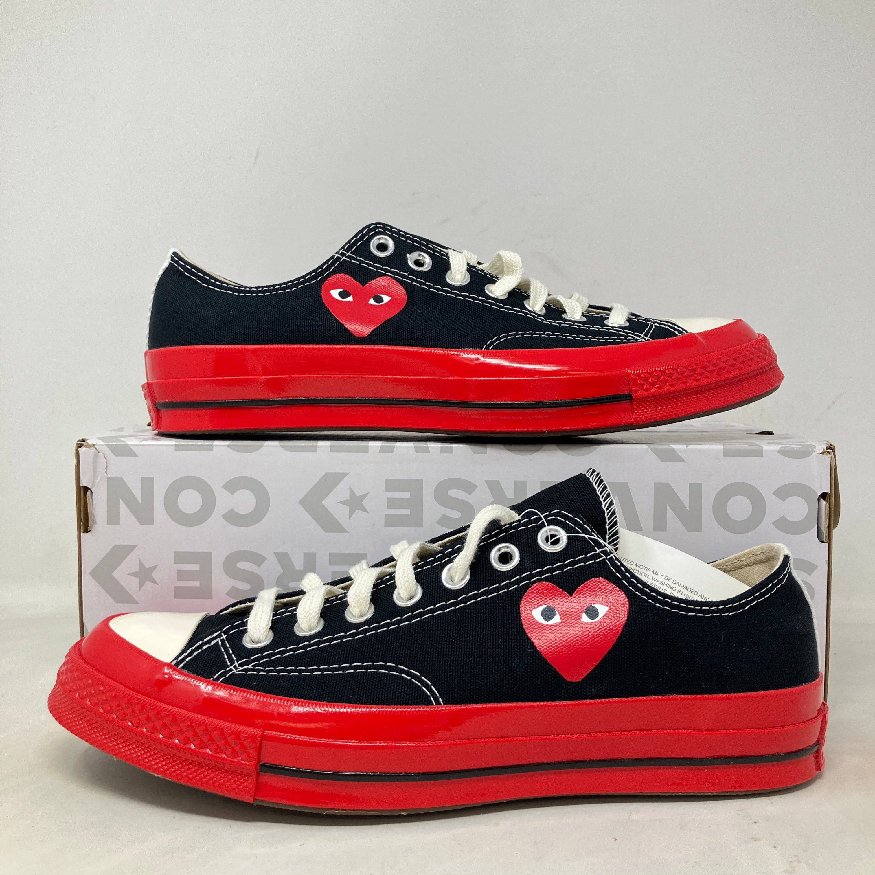 Converse Chuck Taylor All Star 70 Ox Comme des Garcons PLAY Black Red Midsole