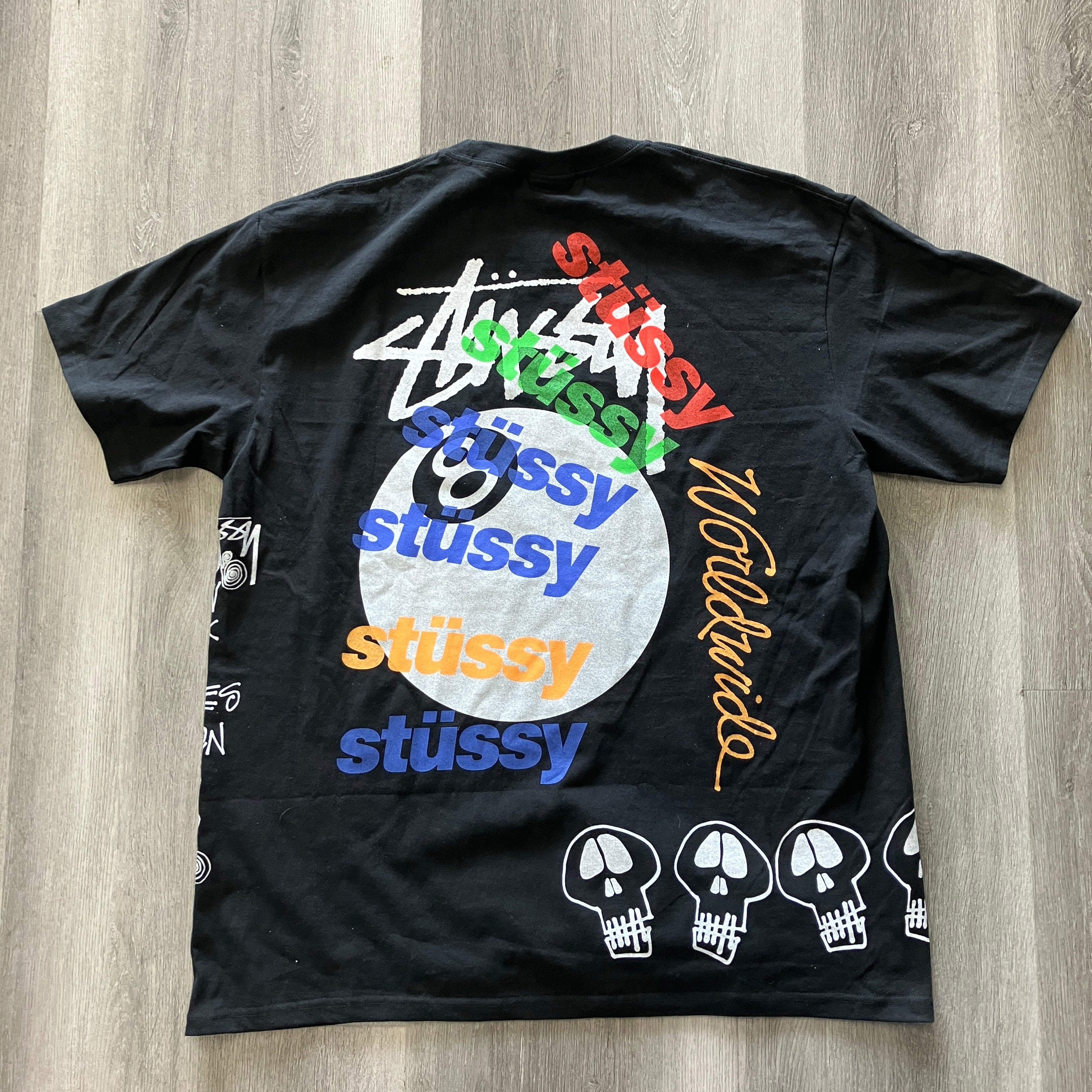 Stussy 8 Ball All Over Tee Black