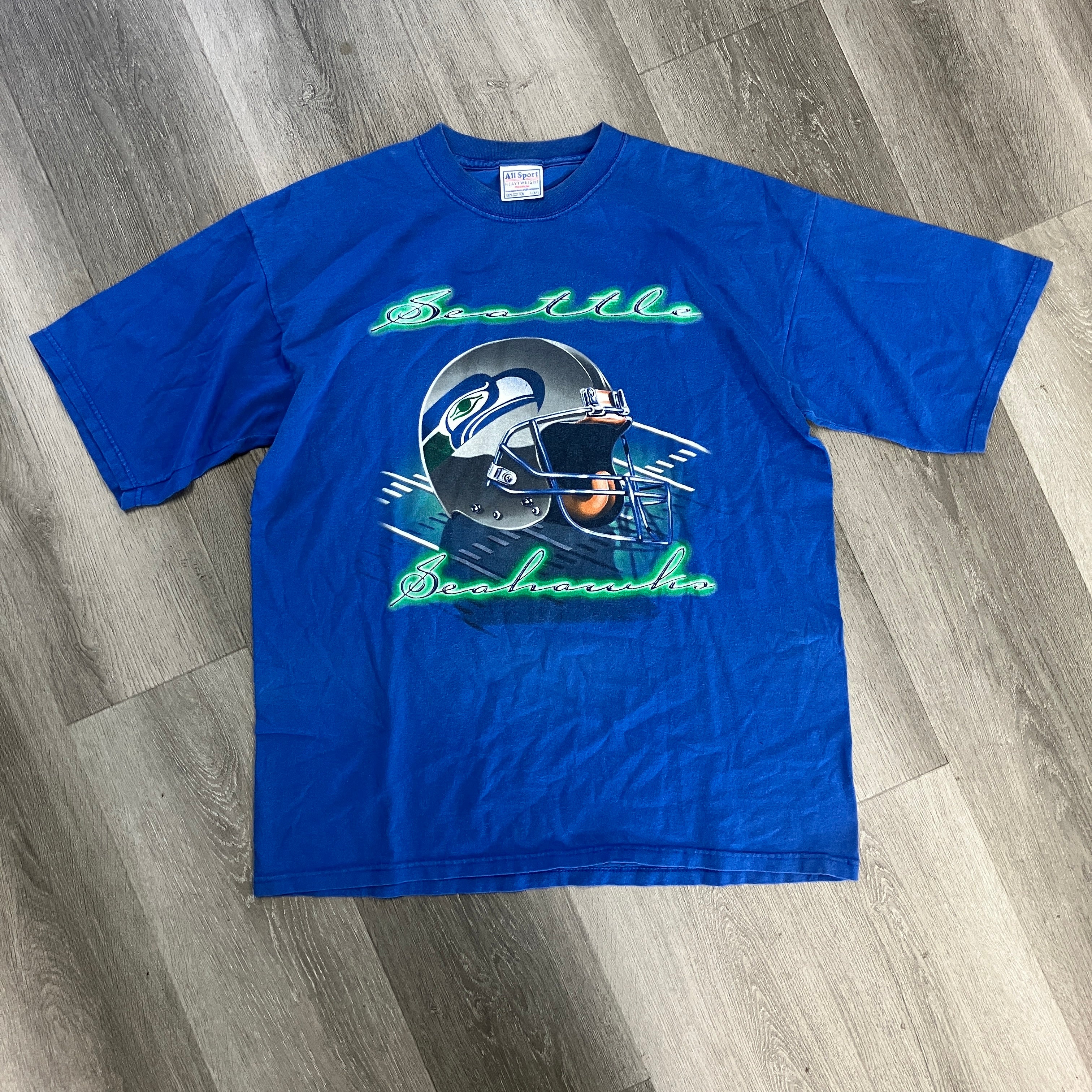 Vintage 90s Seattle Seahawks Helmet T Shirt