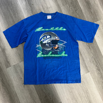 Vintage 90s Seattle Seahawks Helmet T Shirt
